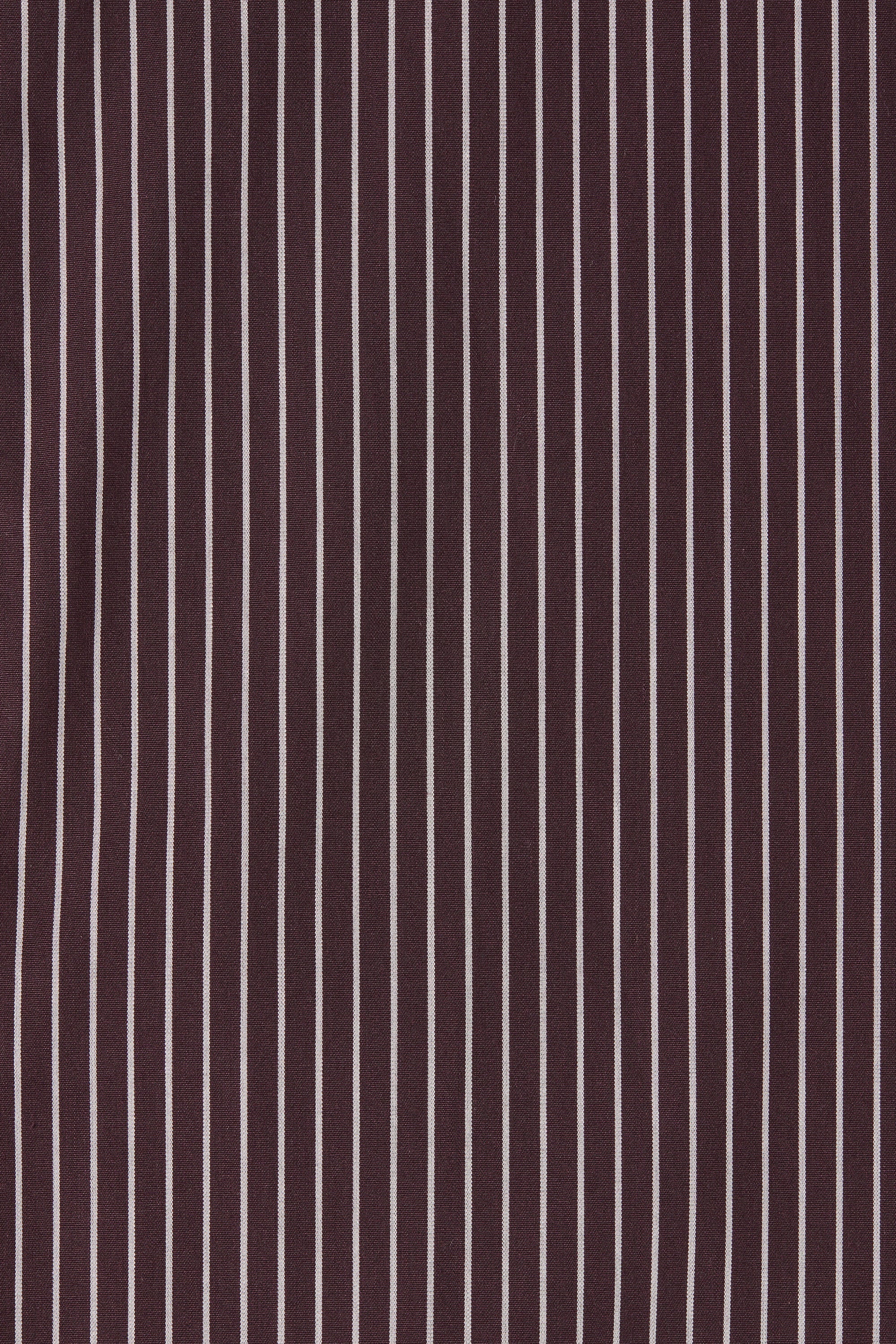 Olas Midi Dress Rocio Pinstripe Chocolate Plum