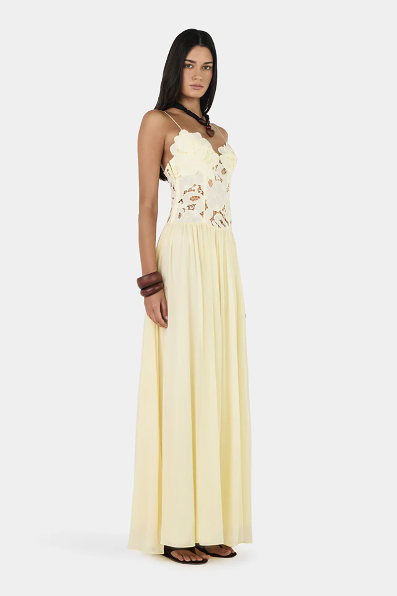 Stephanie Maxi Dress in Butter