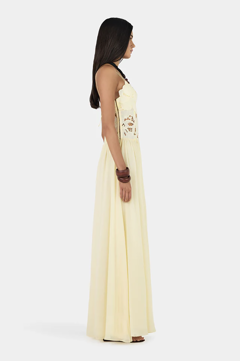 Stephanie Maxi Dress in Butter