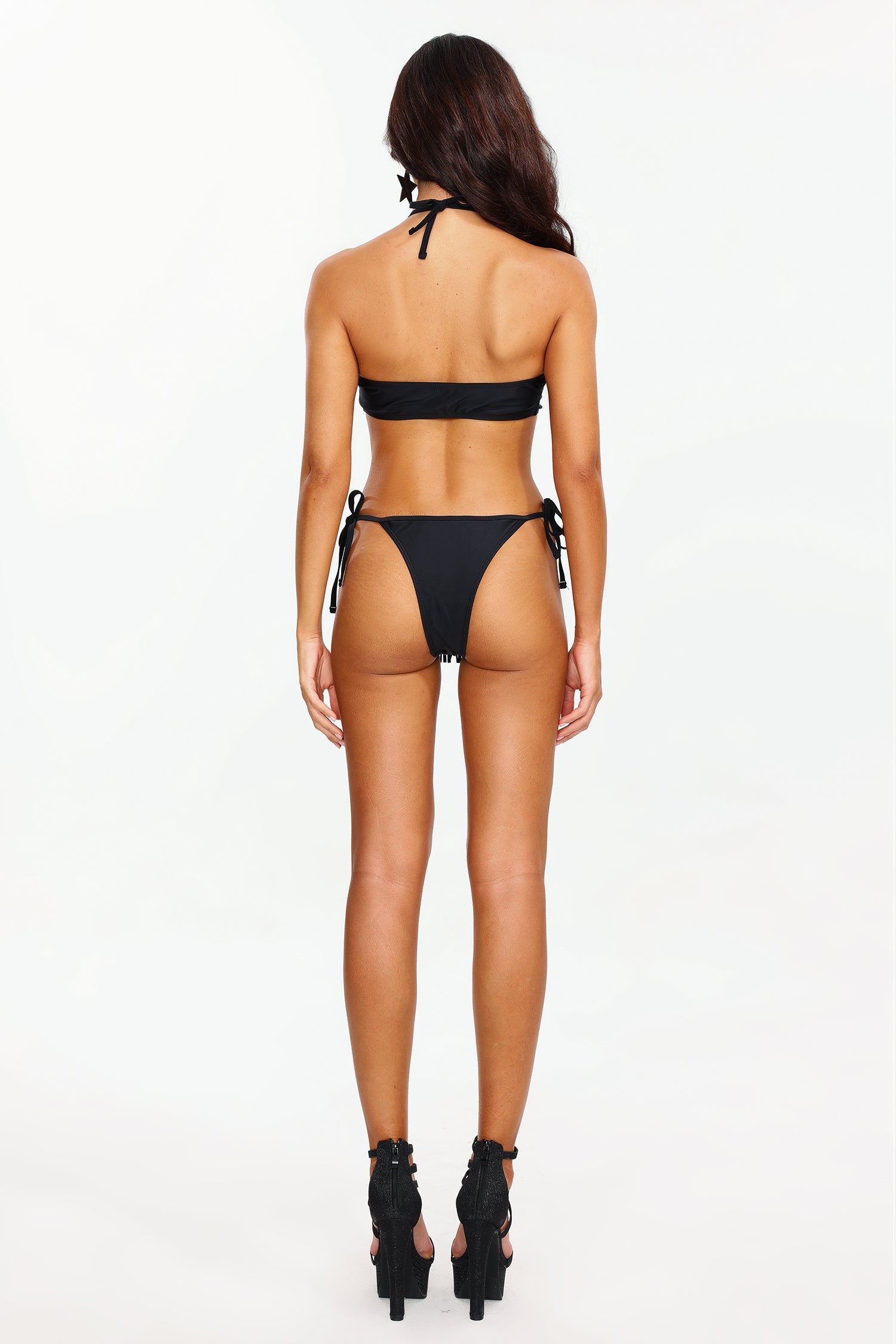 Sarly Halter Diamante Fringe Bikini	