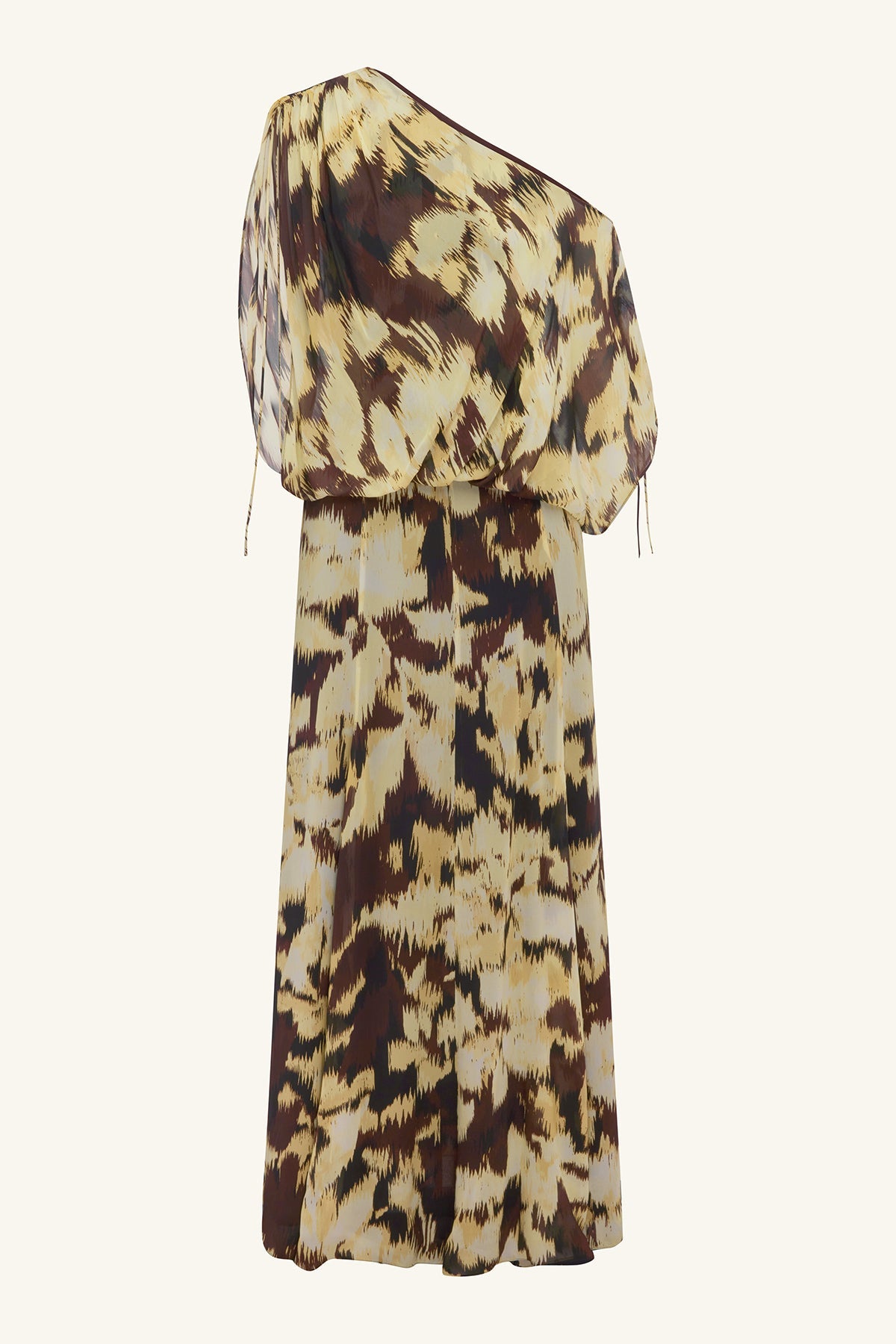 Benny Off Shoulder Blouson Maxi Dress | Ristretto/Butter | Dresses | Shona Joy 8