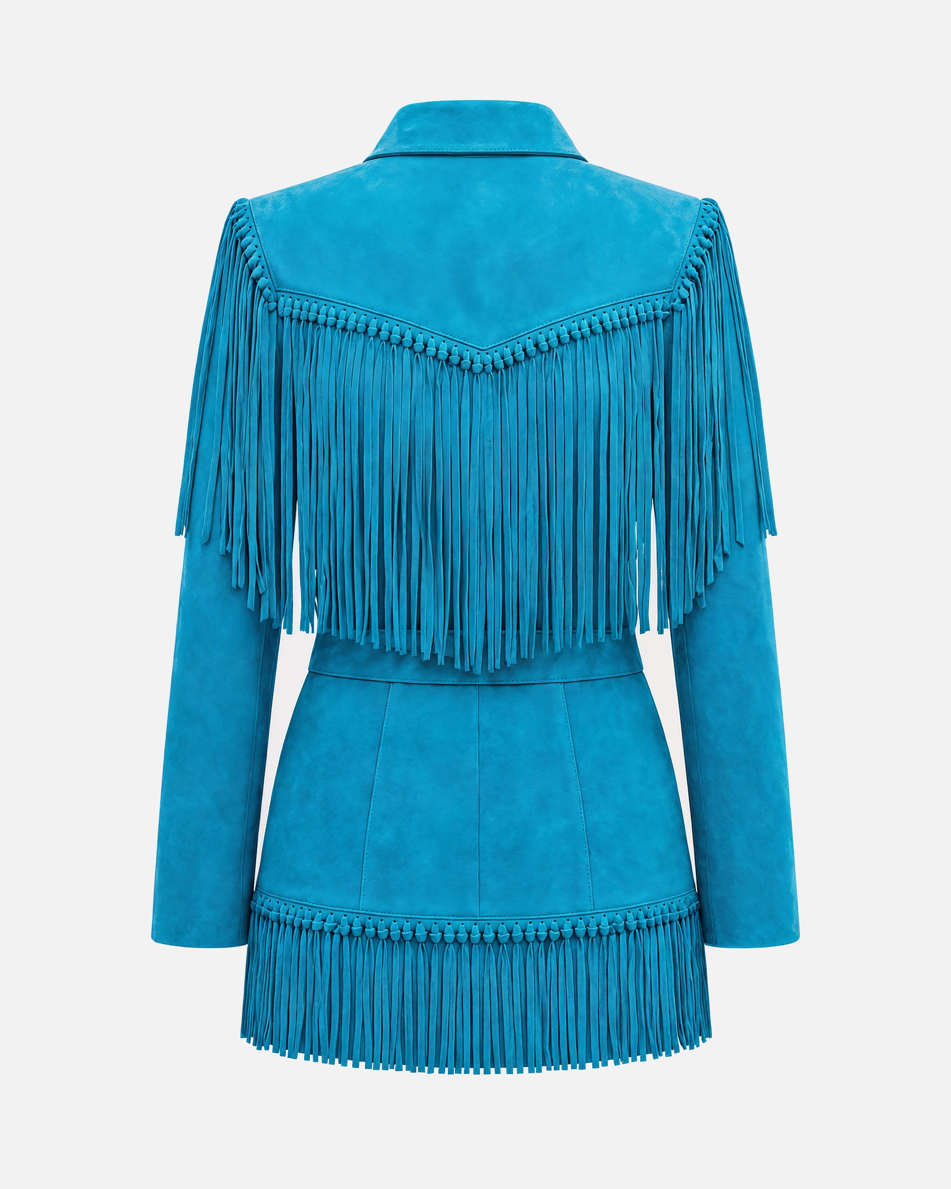 Sutton Suede Fringe Trench Coat