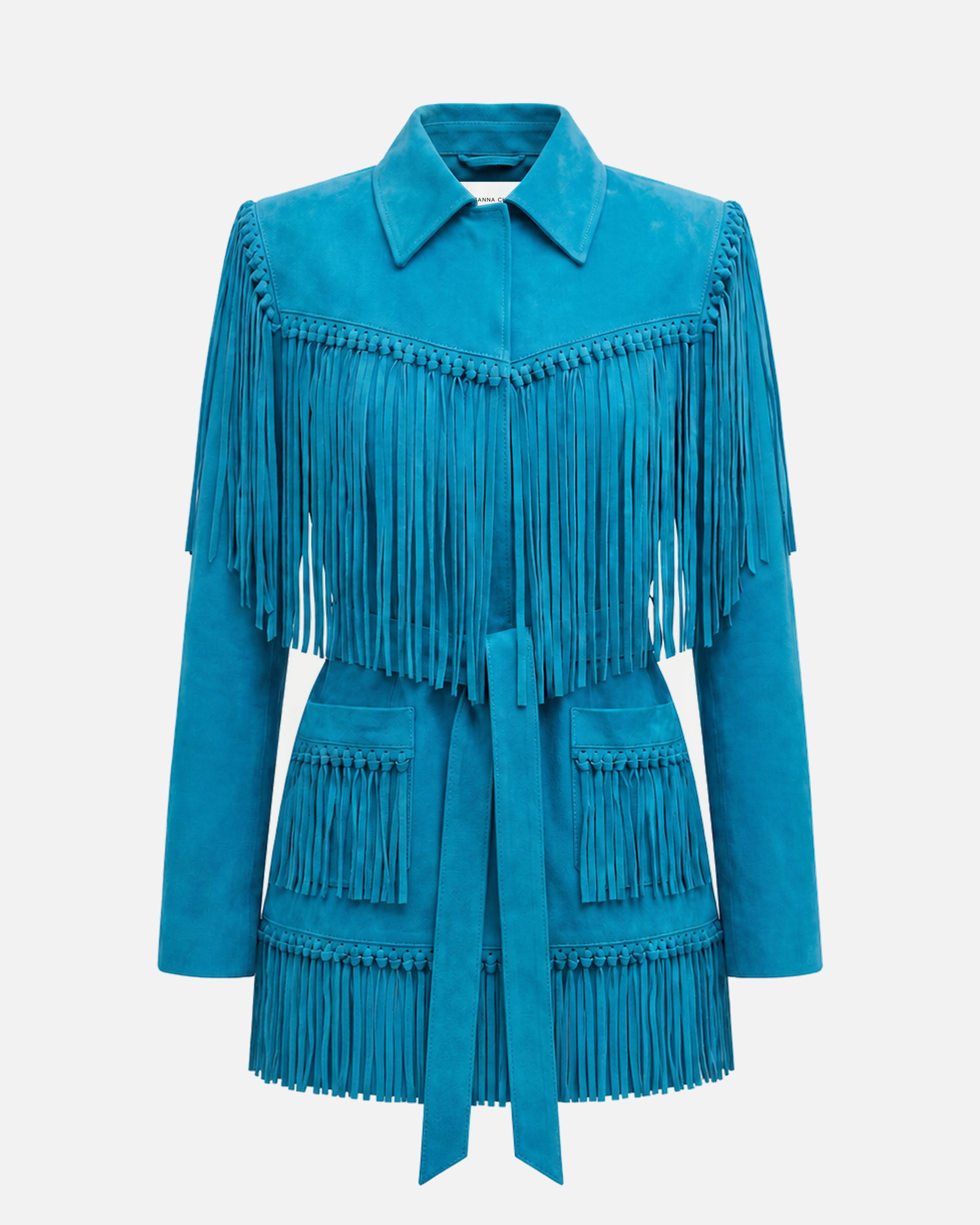 Sutton Suede Fringe Trench Coat