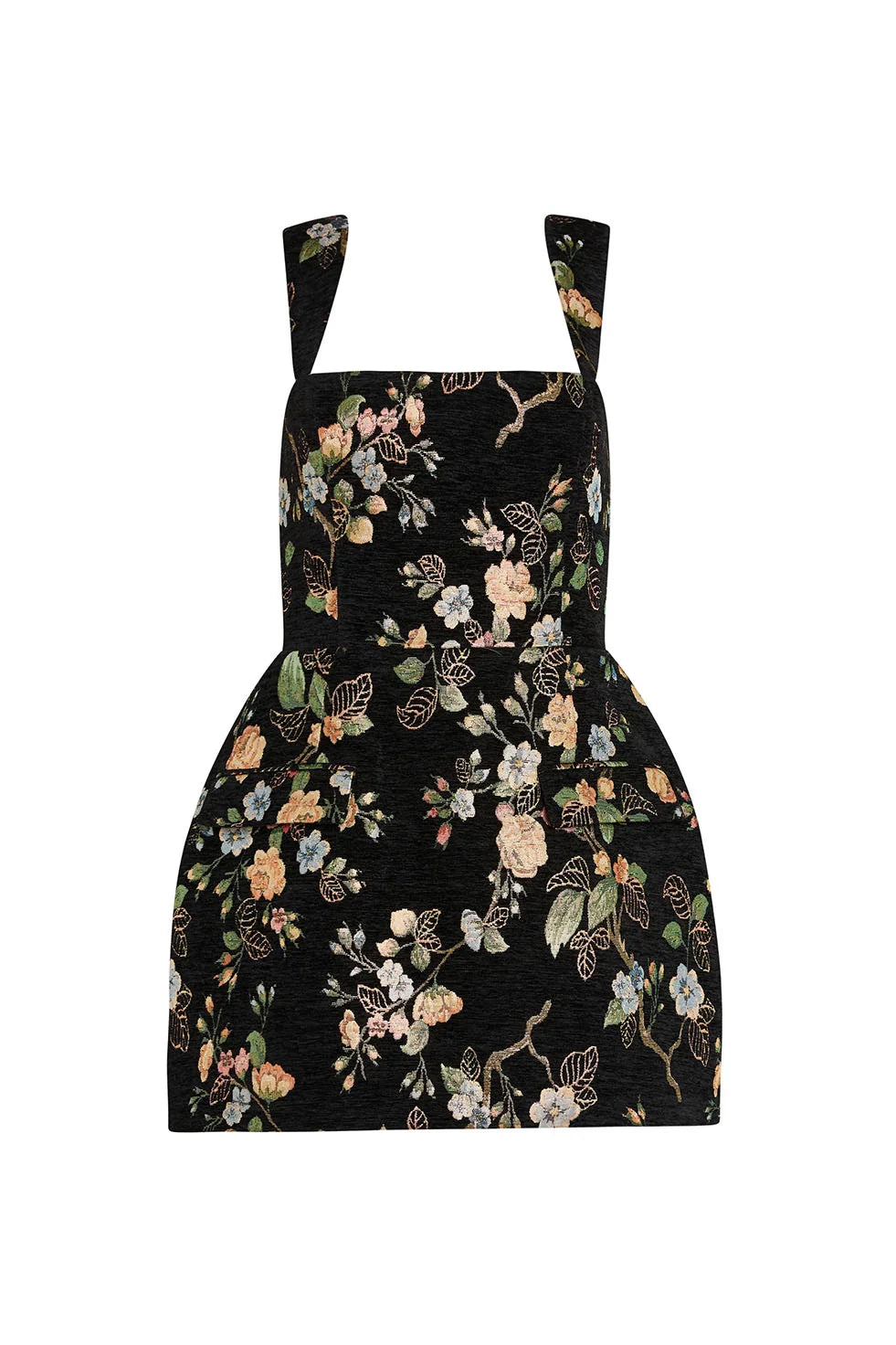 BETHANY HOURGLASS ROMPER DRESS - BLACK/GOLD