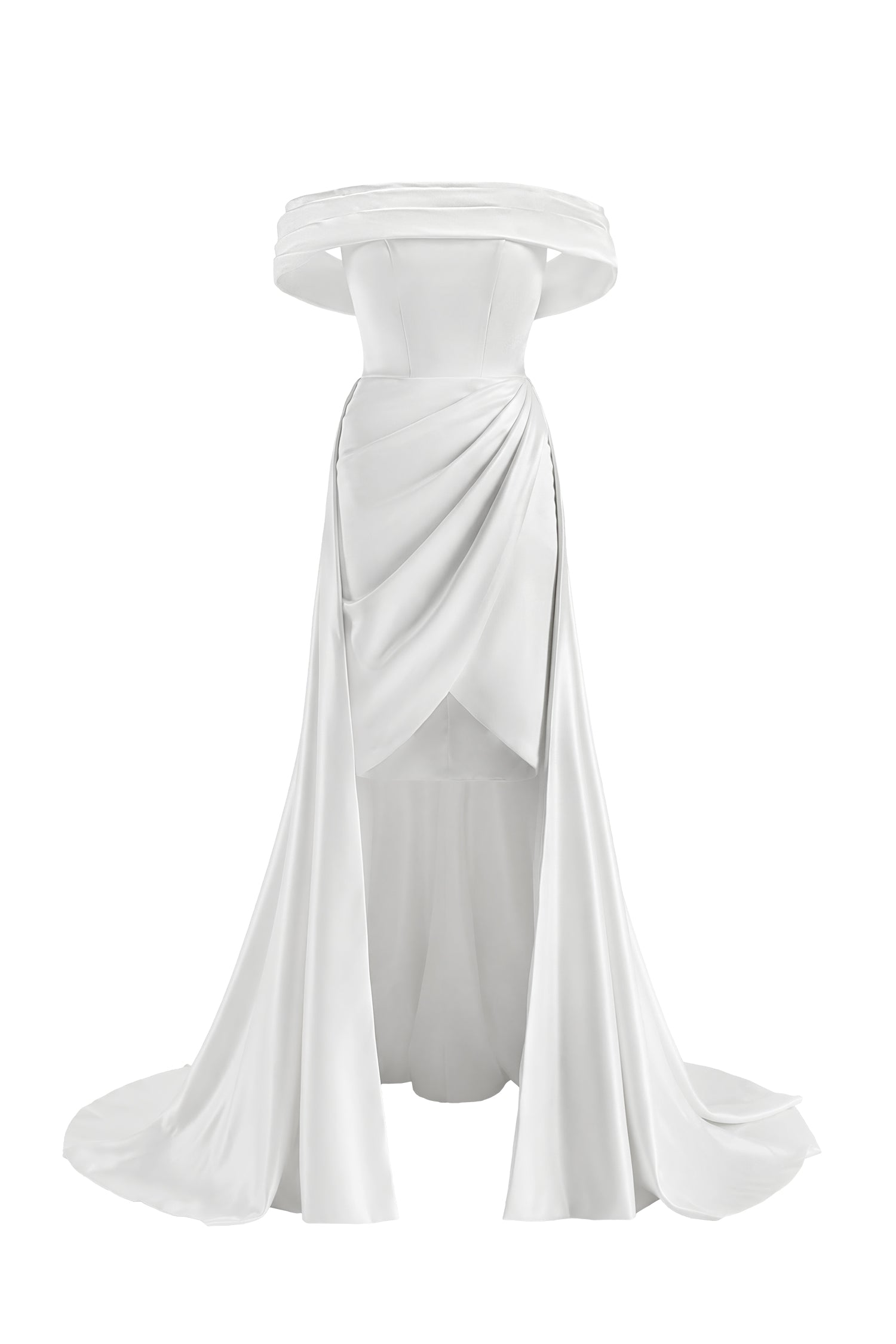 Marris off-shoulder detachable maxi wedding dress
