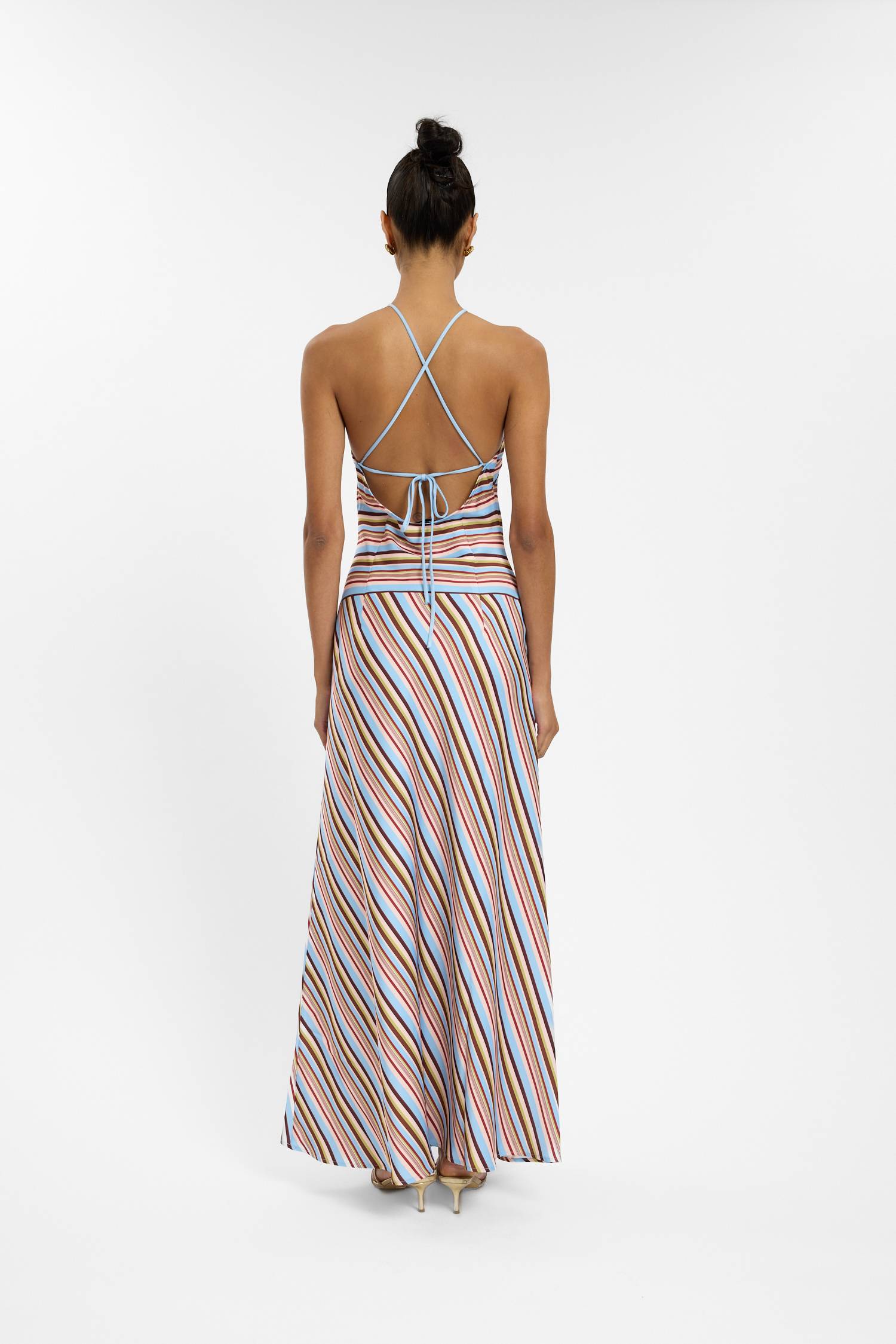 Halter Maxi Dress | Vintage Stripe 2