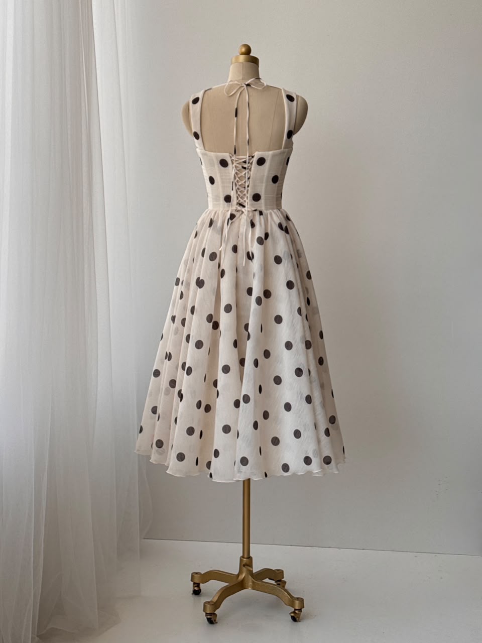 Dolce Polka Midi Dress 4