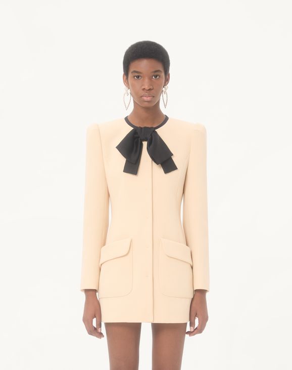 Wool Crepe Caban