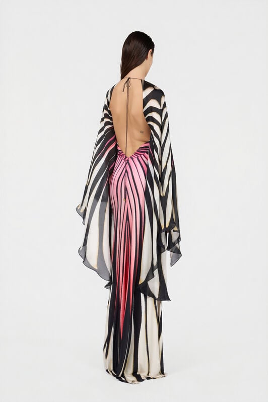 Ray Of Paradise Print Silk Maxi Dress 3