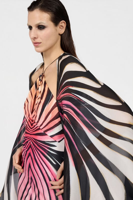 Ray Of Paradise Print Silk Maxi Dress 4
