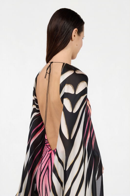 Ray Of Paradise Print Silk Maxi Dress 5