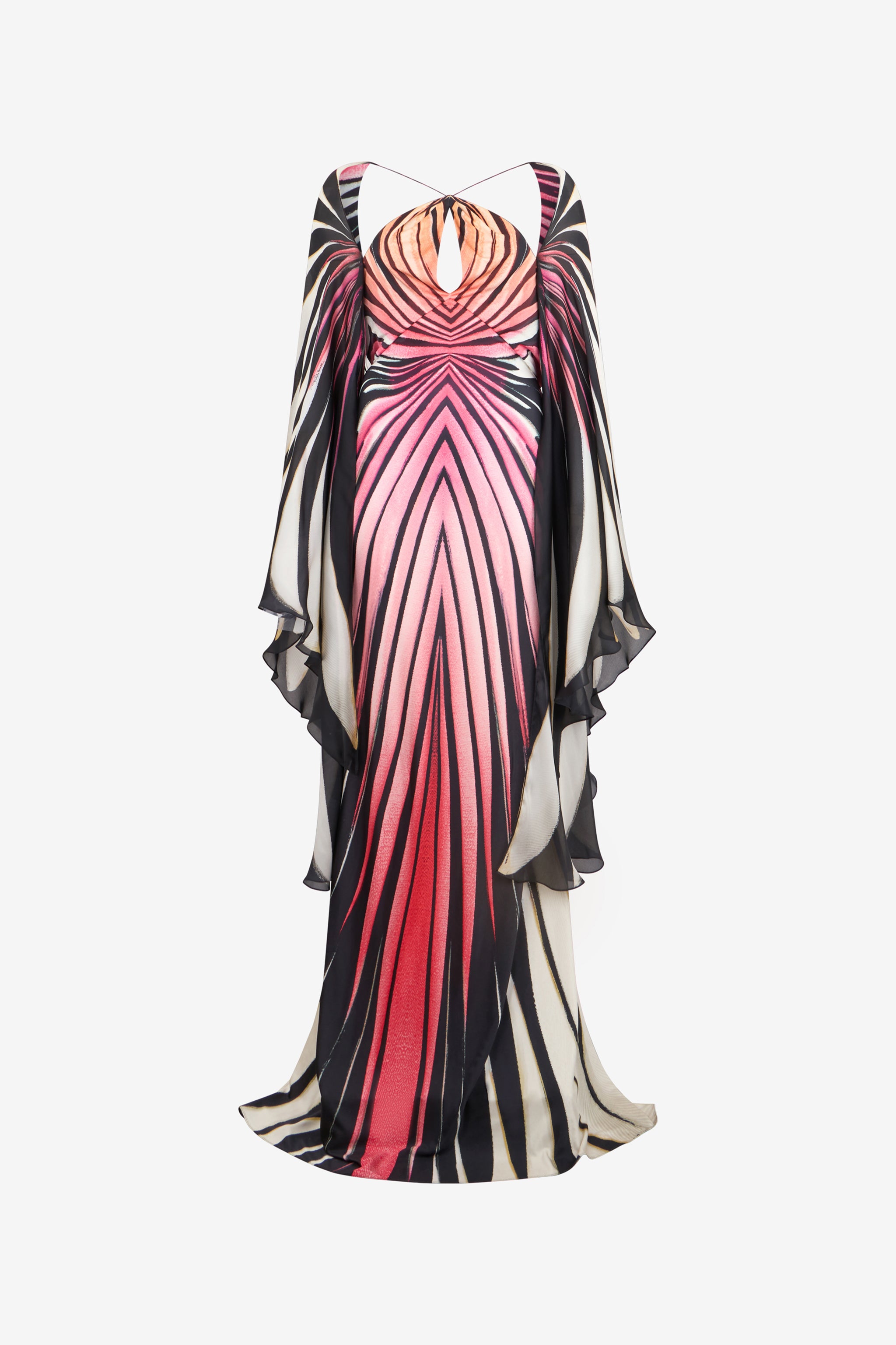 Ray Of Paradise Print Silk Maxi Dress 1