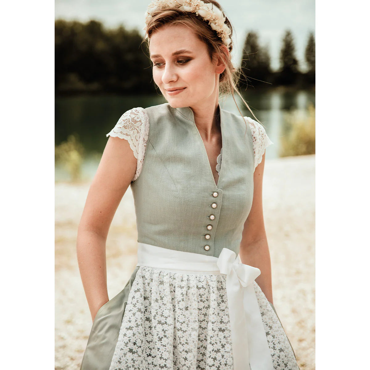 DirndlPop Gr¨¹n Mira Dirndl? Bayern?Kost¨¹me?f¨¹r?das?Bierfest	