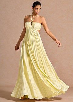 Josephine Lemon Sorbet Maxi Dress | Azazie 3