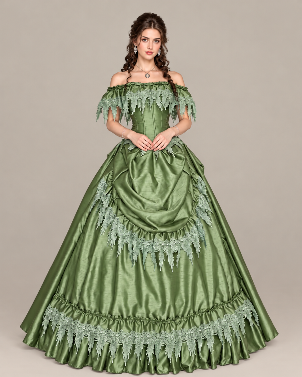 Olive Fern Gown