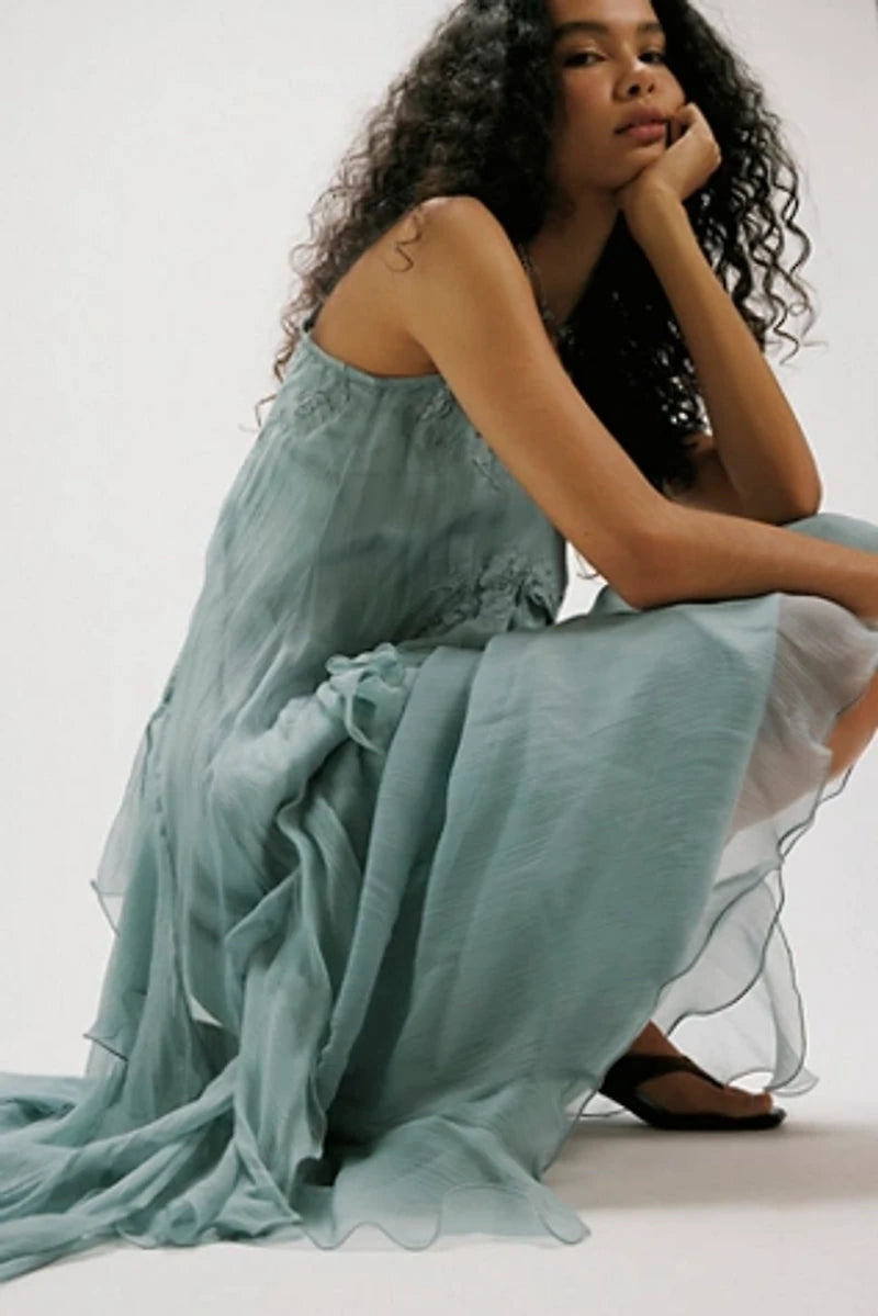 Floating Angel Chiffon Maxi Dress