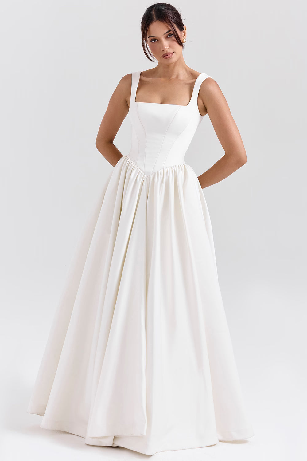 Lillianna Ivory Italian Satin Corset Bridal Gown