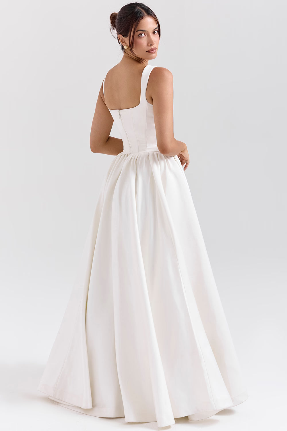 Lillianna Ivory Italian Satin Corset Bridal Gown