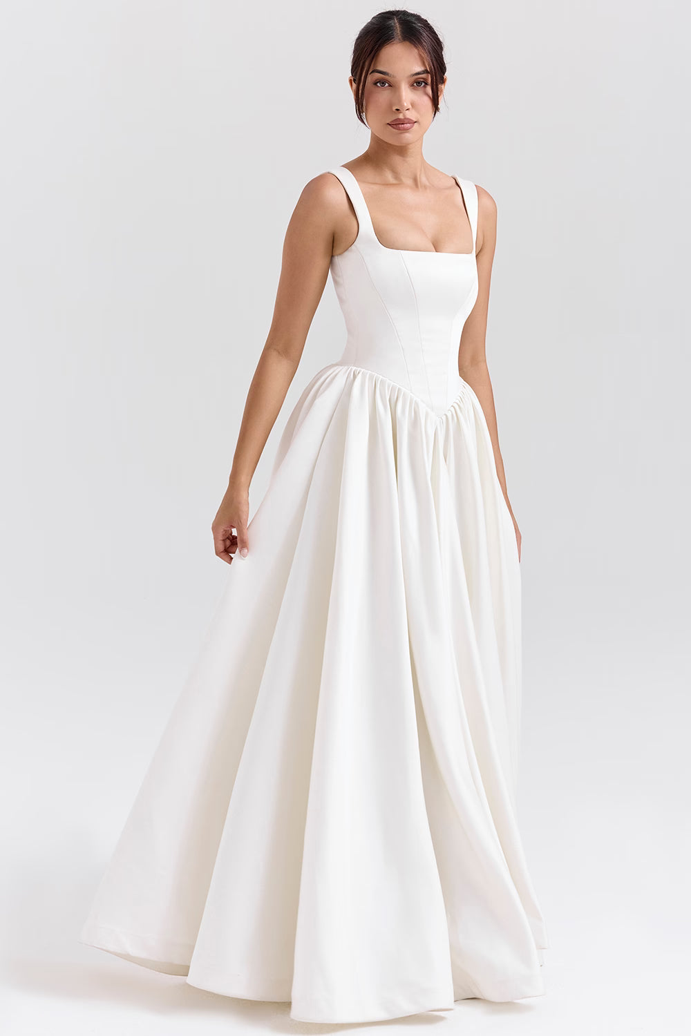 Lillianna Ivory Italian Satin Corset Bridal Gown