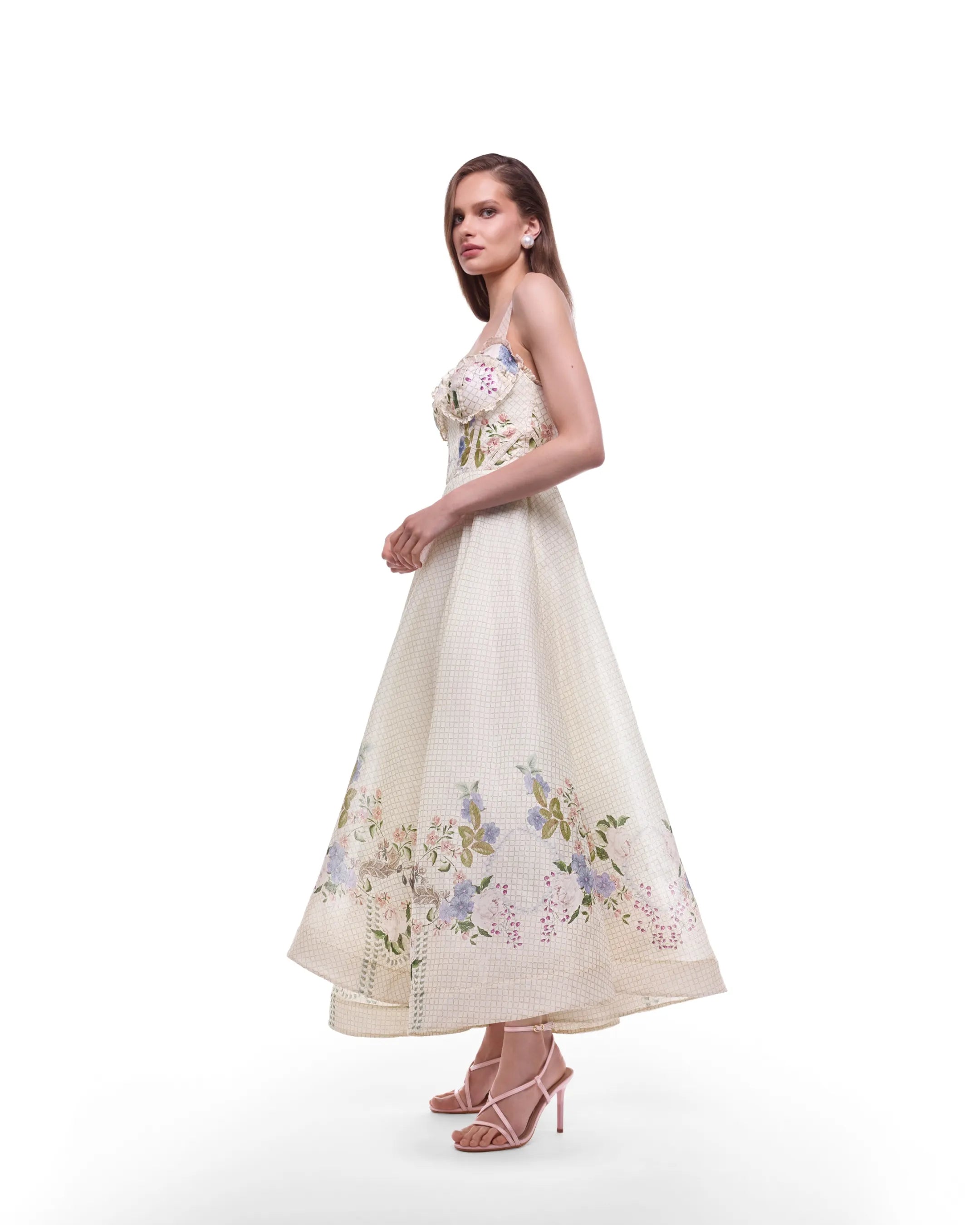 Fleuria Asymmetric Bustier Dress – Jardin