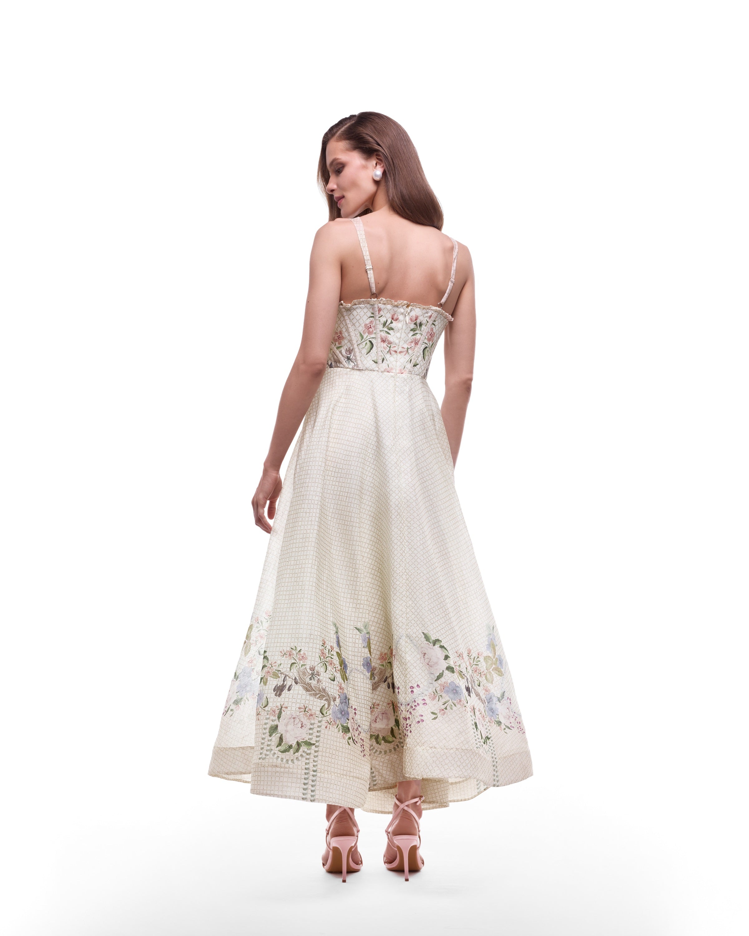 Fleuria Asymmetric Bustier Dress – Jardin