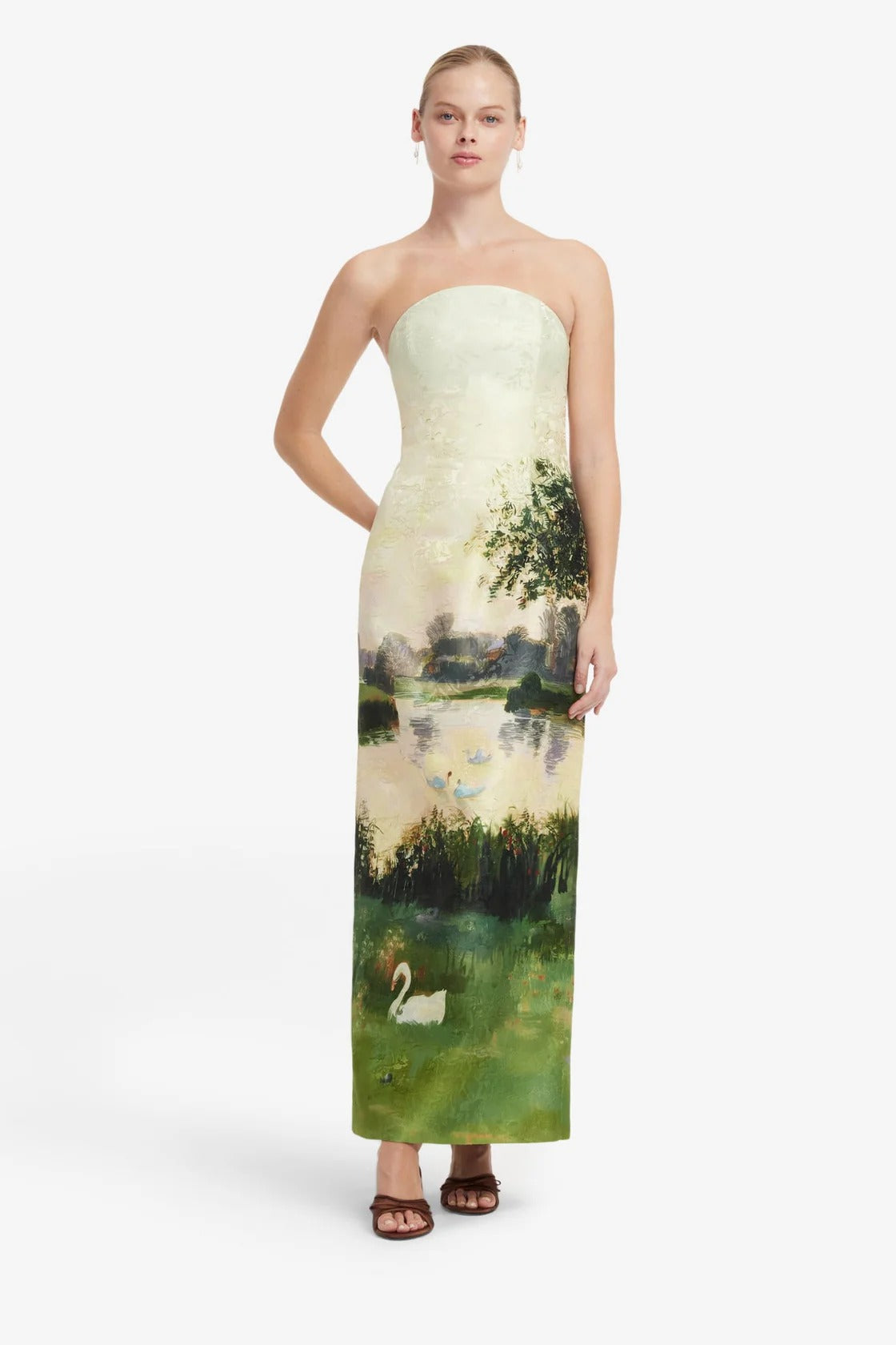 Ava Jacquard Bustier Maxi Dress