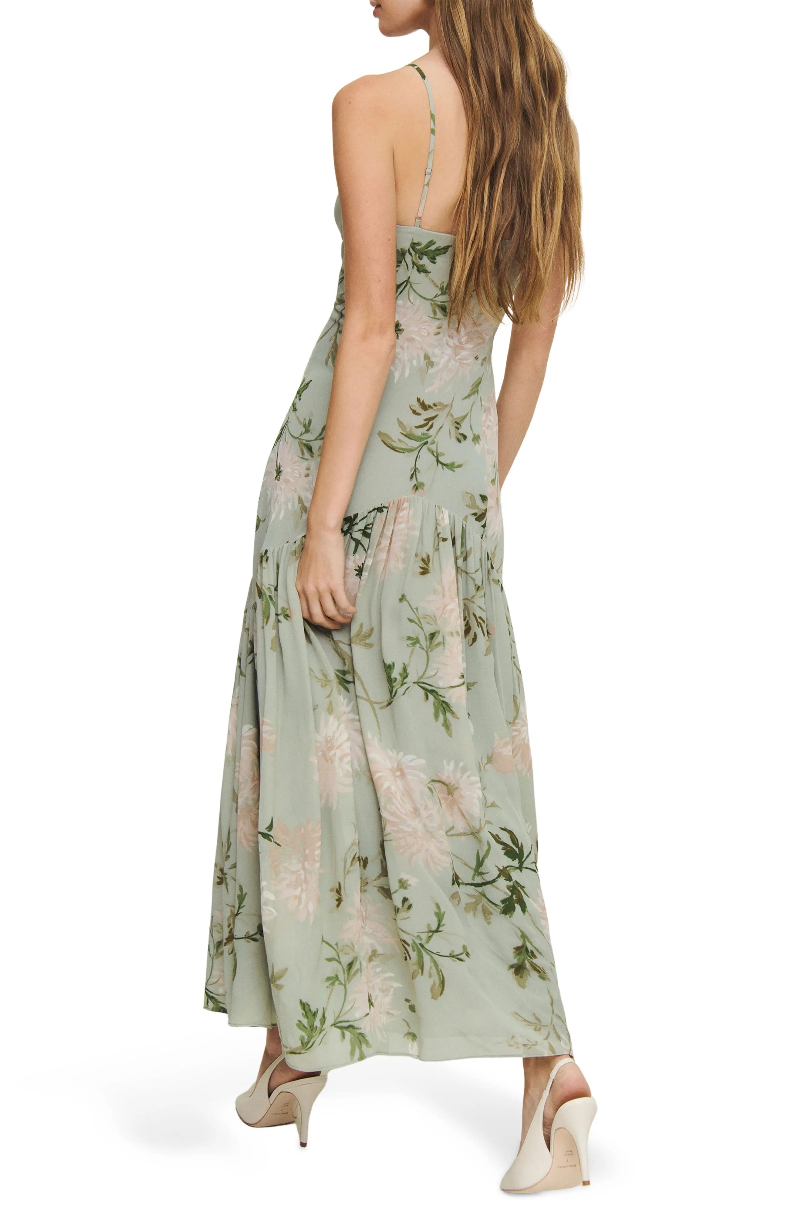 Reformation Catana Floral Georgette Maxi Dress