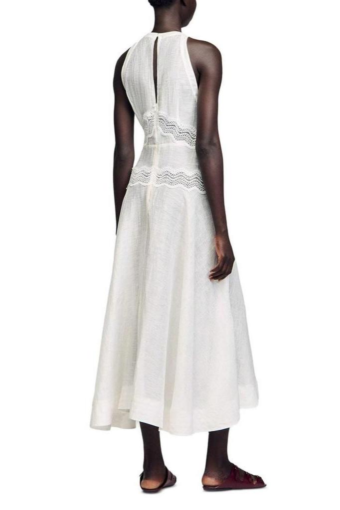 Nathalie lace trim maxi dress