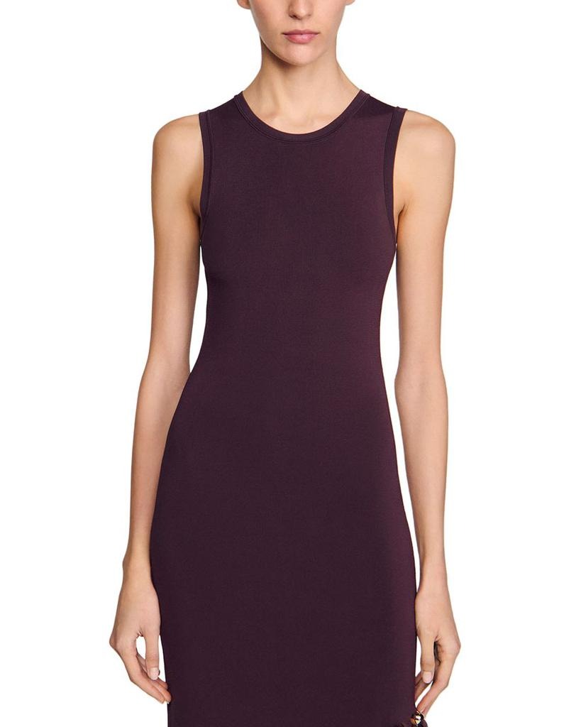 Asymmetric Fringe Hem Dress
