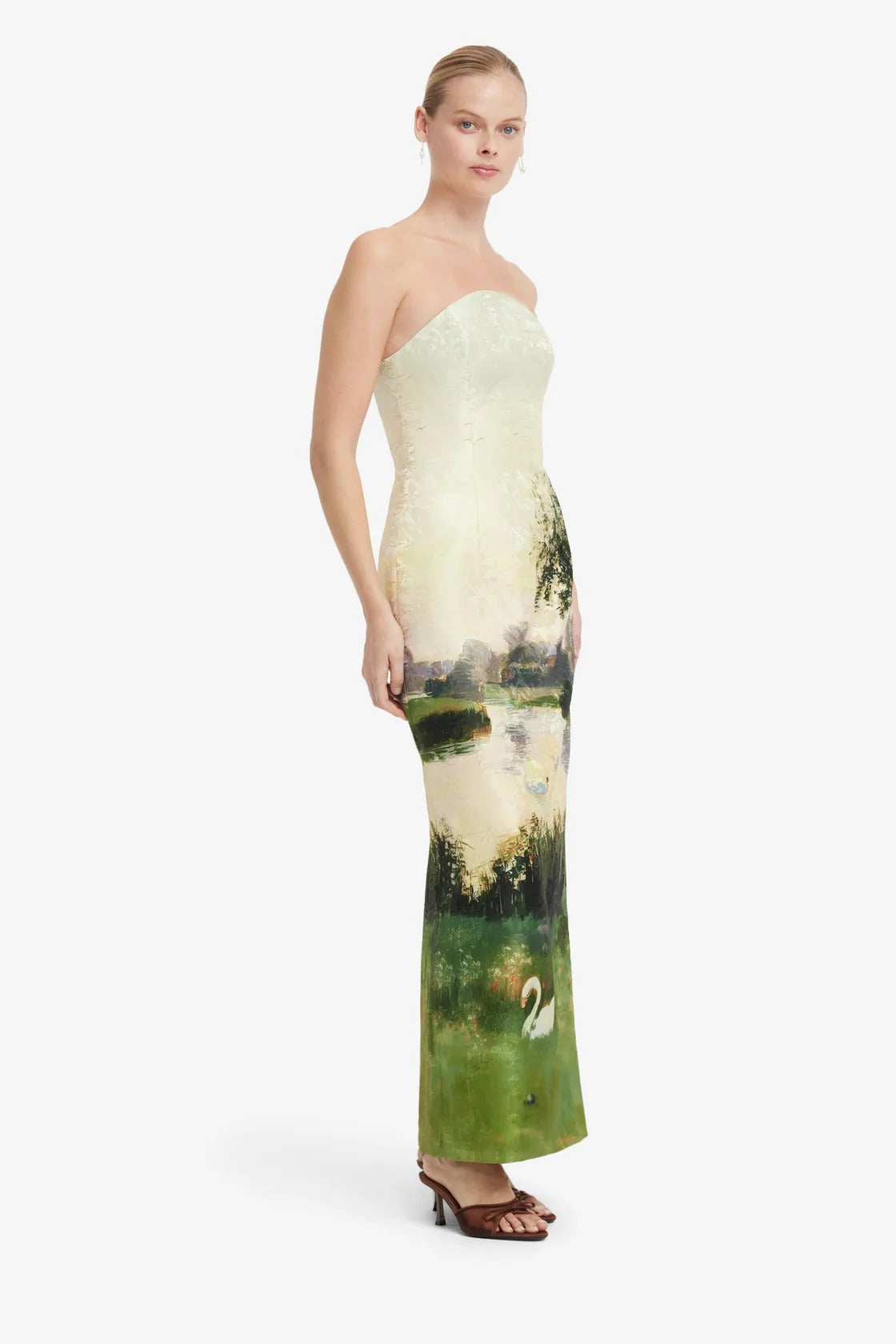 Ava Jacquard Bustier Maxi Dress
