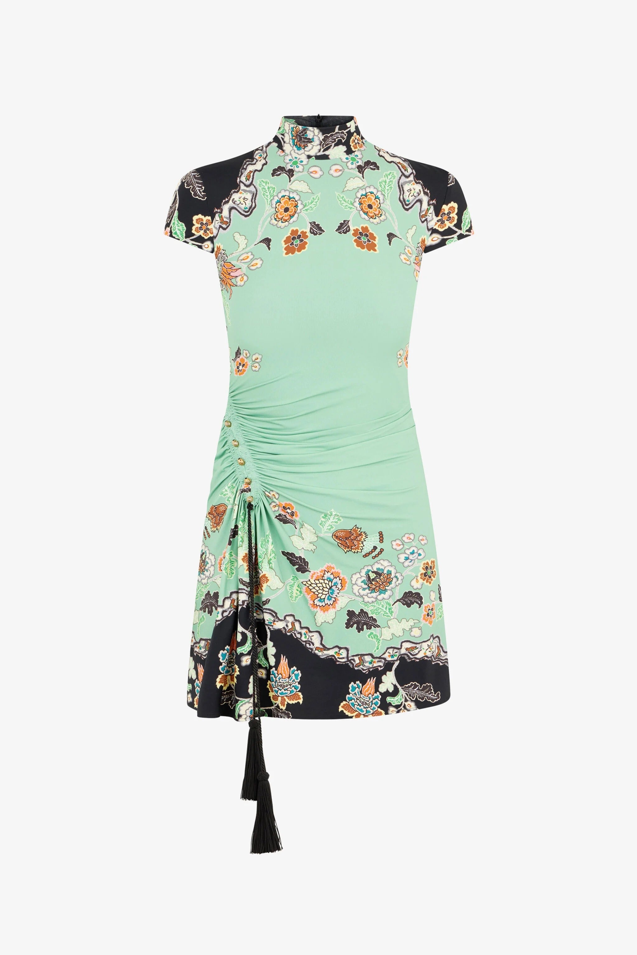 Kimono Print Mini Dress