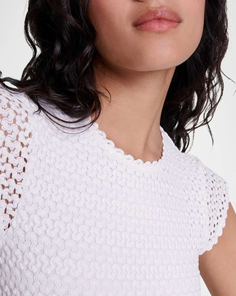 Ricocha Chain-Belt Crochet Midi Dress