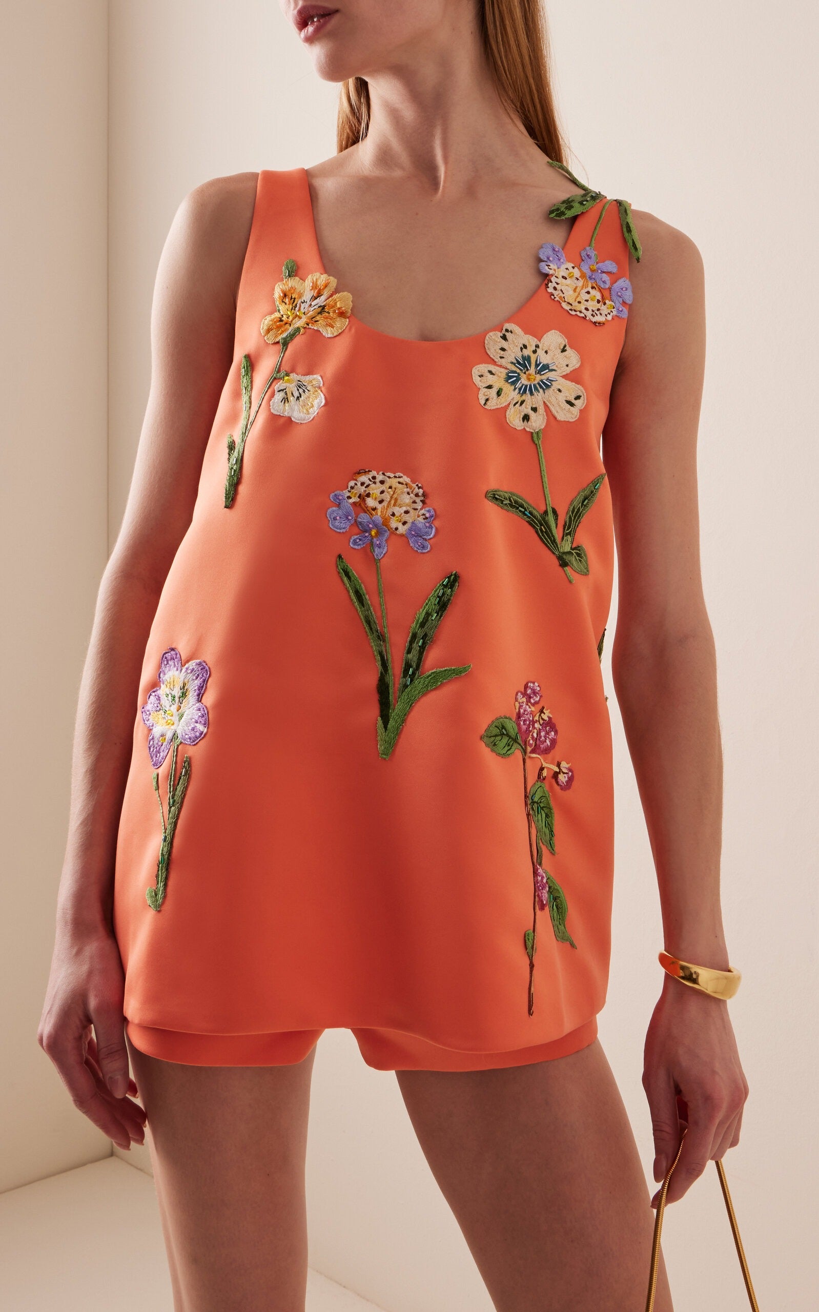 Helaine Embroidered Wild Flower Top