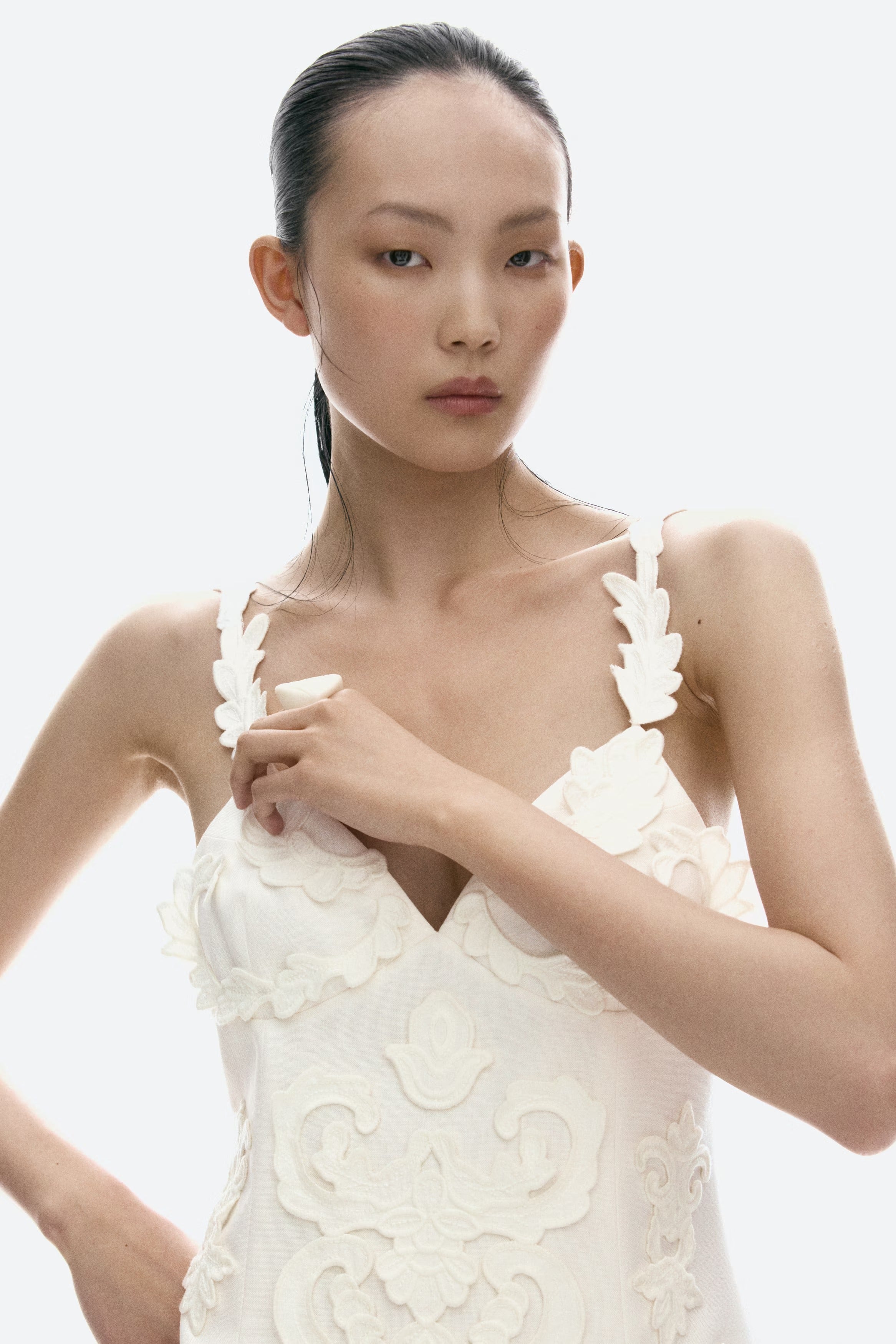 Appliquéd Strappy Dress