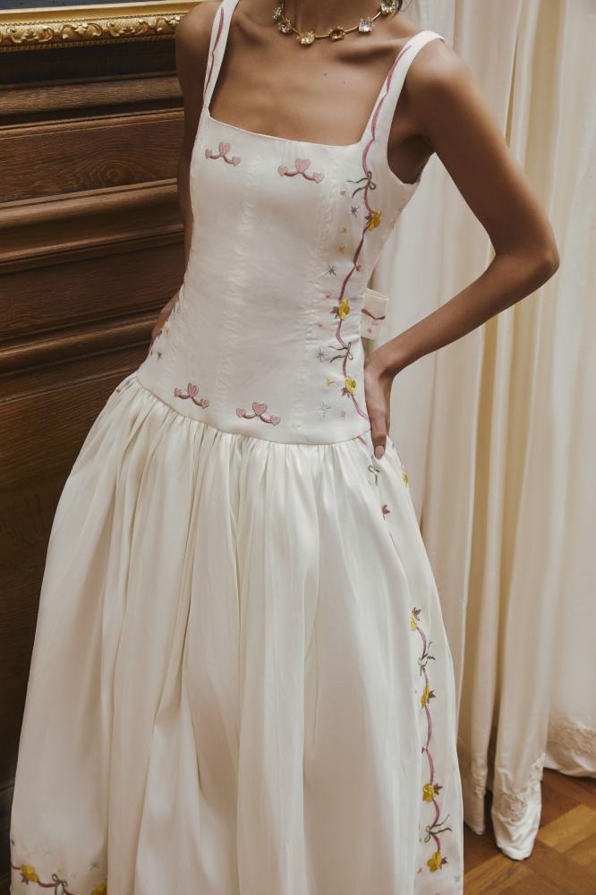 Swan Bow Maxi Dress