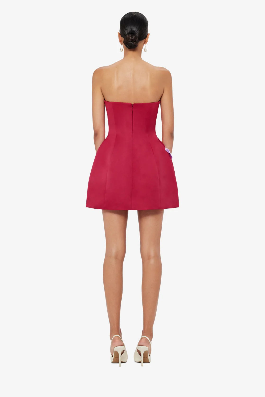 Rosario Appliqué Floral Bustier Mini Dress