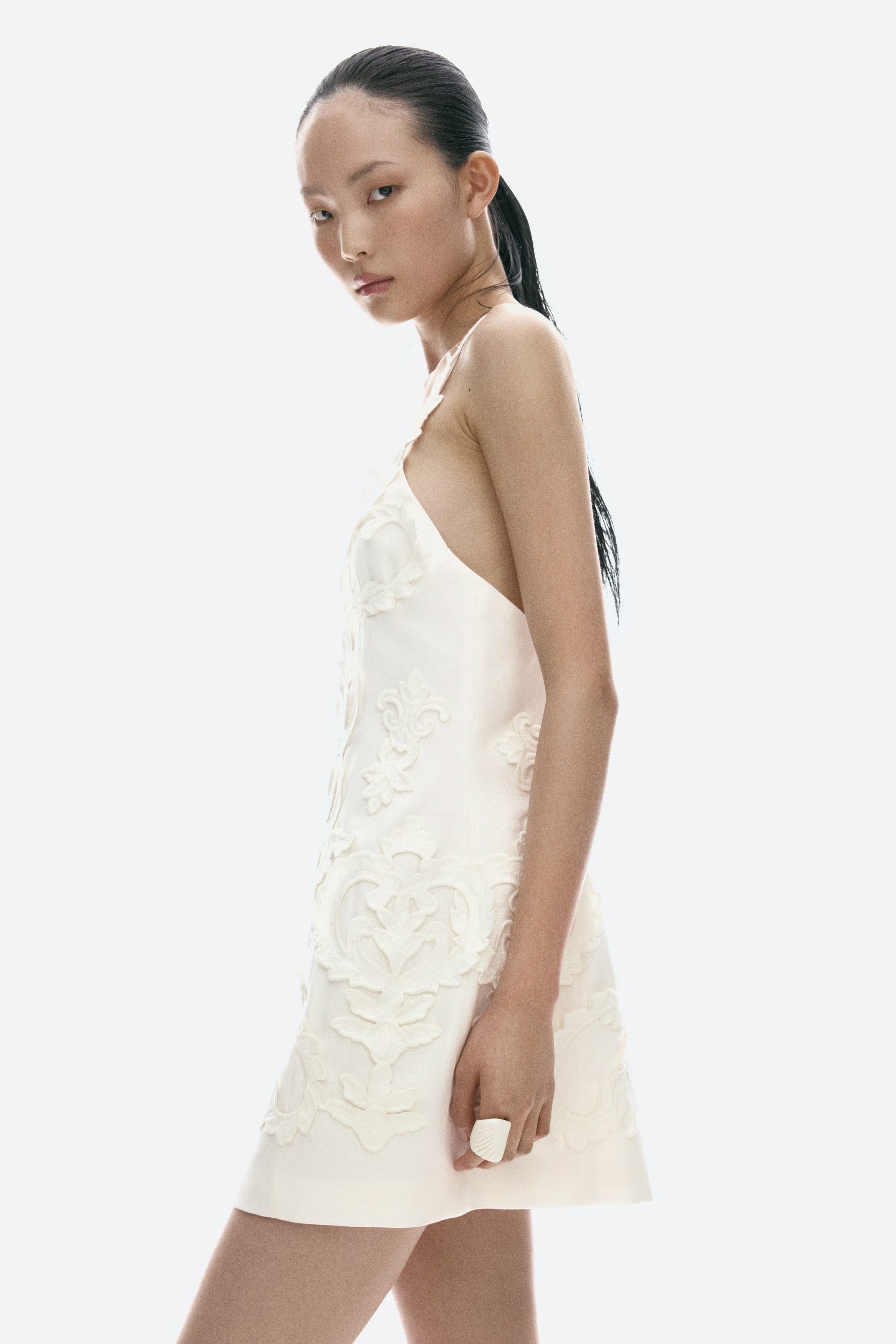 Appliquéd Strappy Dress