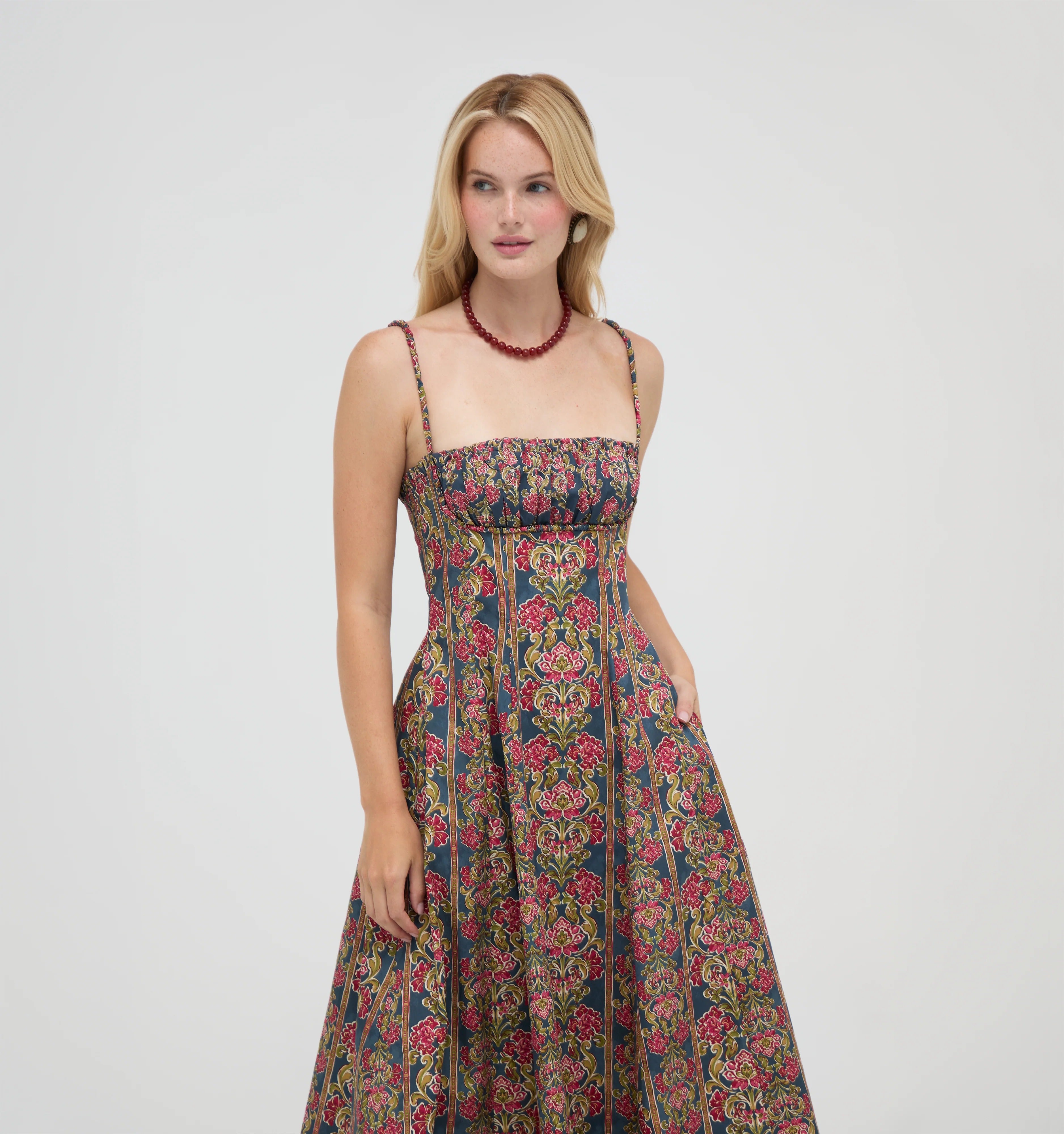 The Maisie Dress - Stowell Medallion Stripe