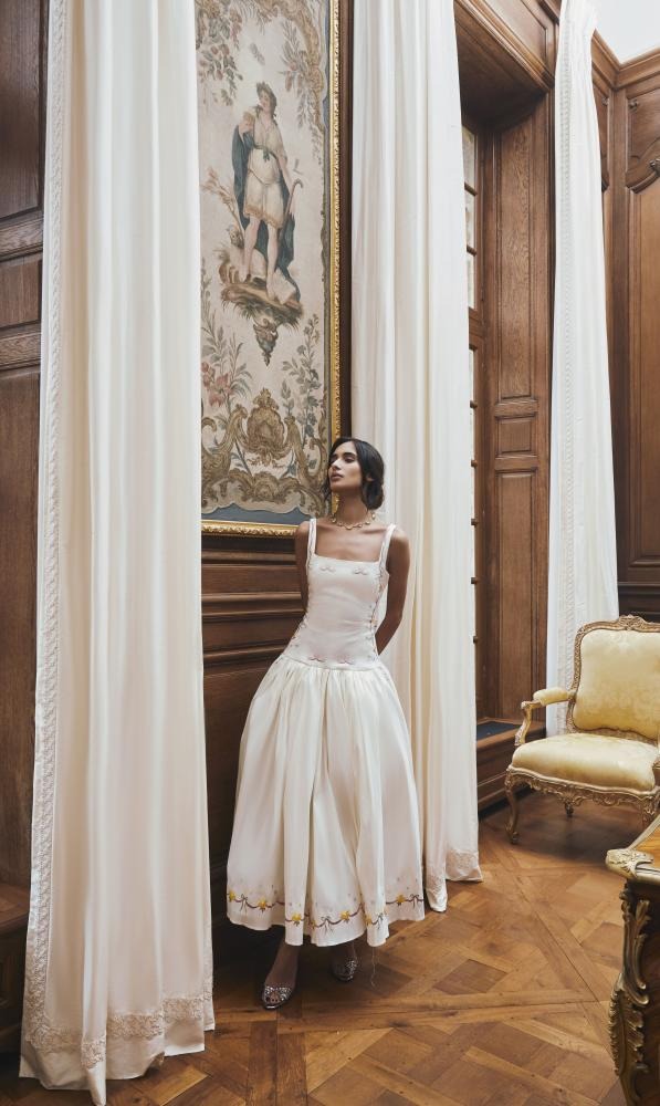 Swan Bow Maxi Dress