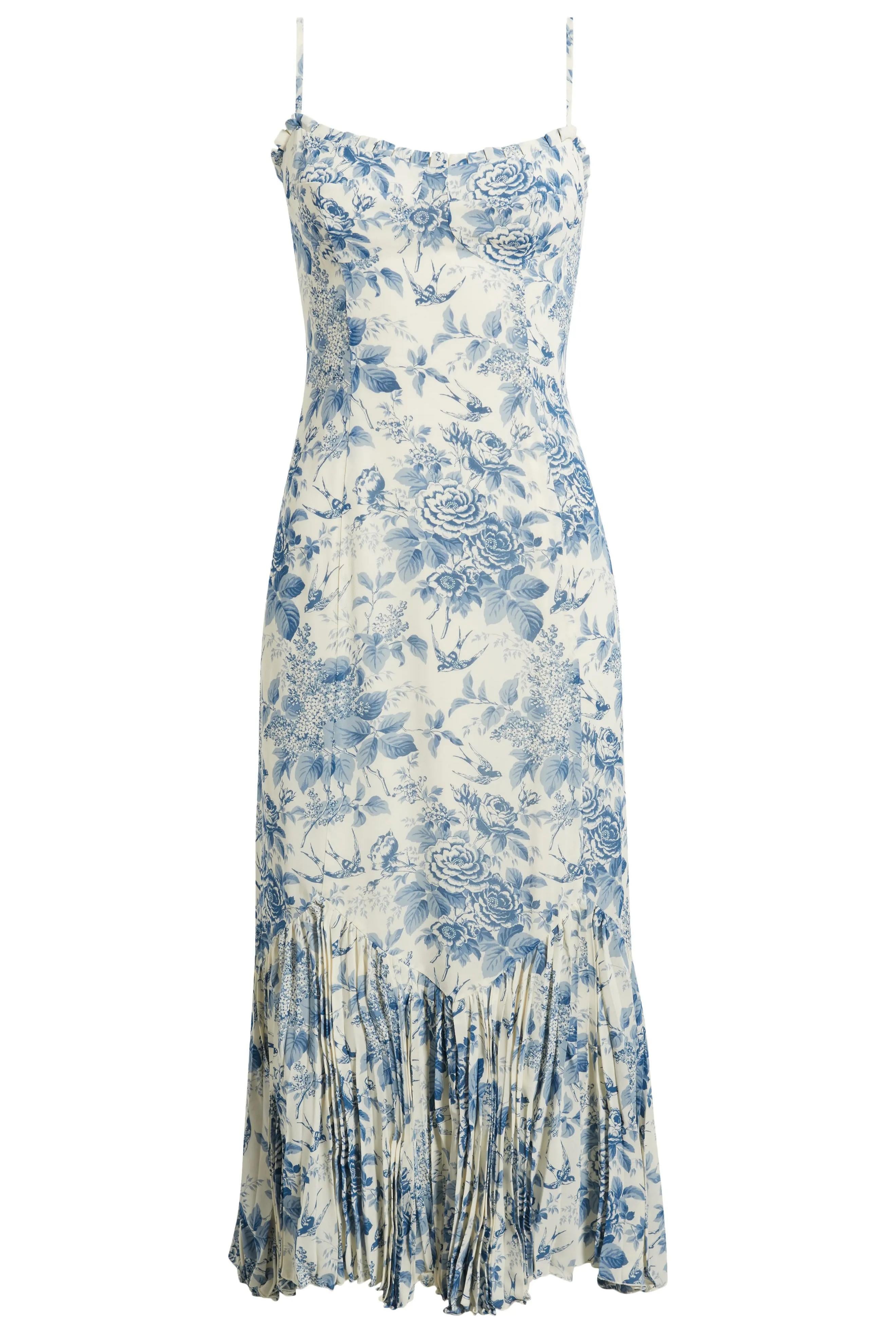 Reformation Aiko Pleated Slipdress