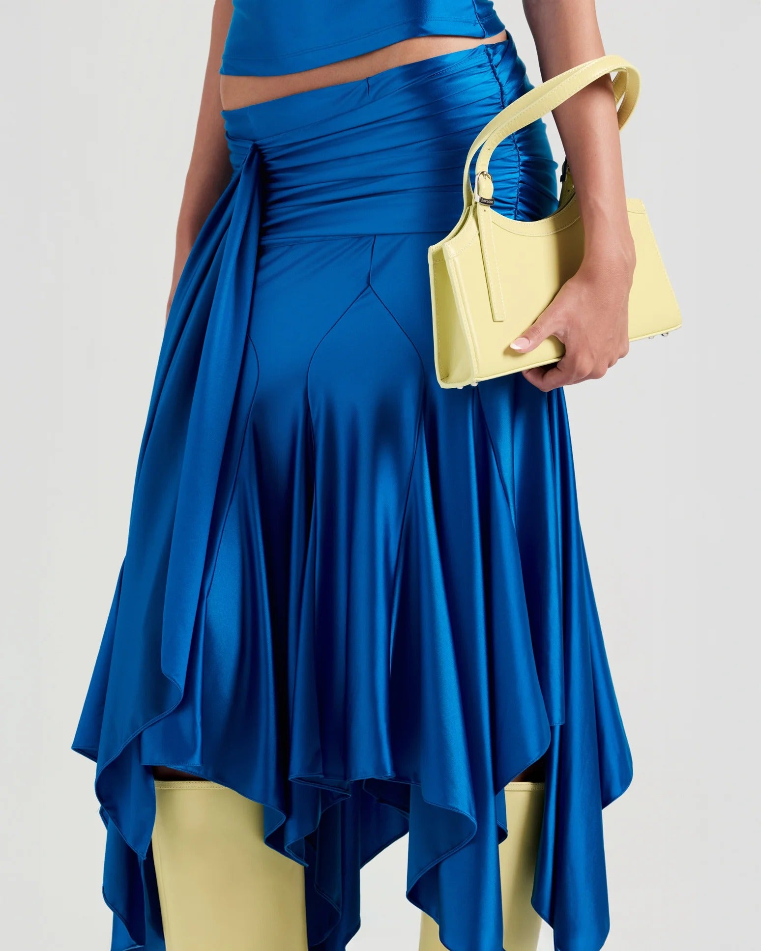 Undulate Ruffled Midi Skirt