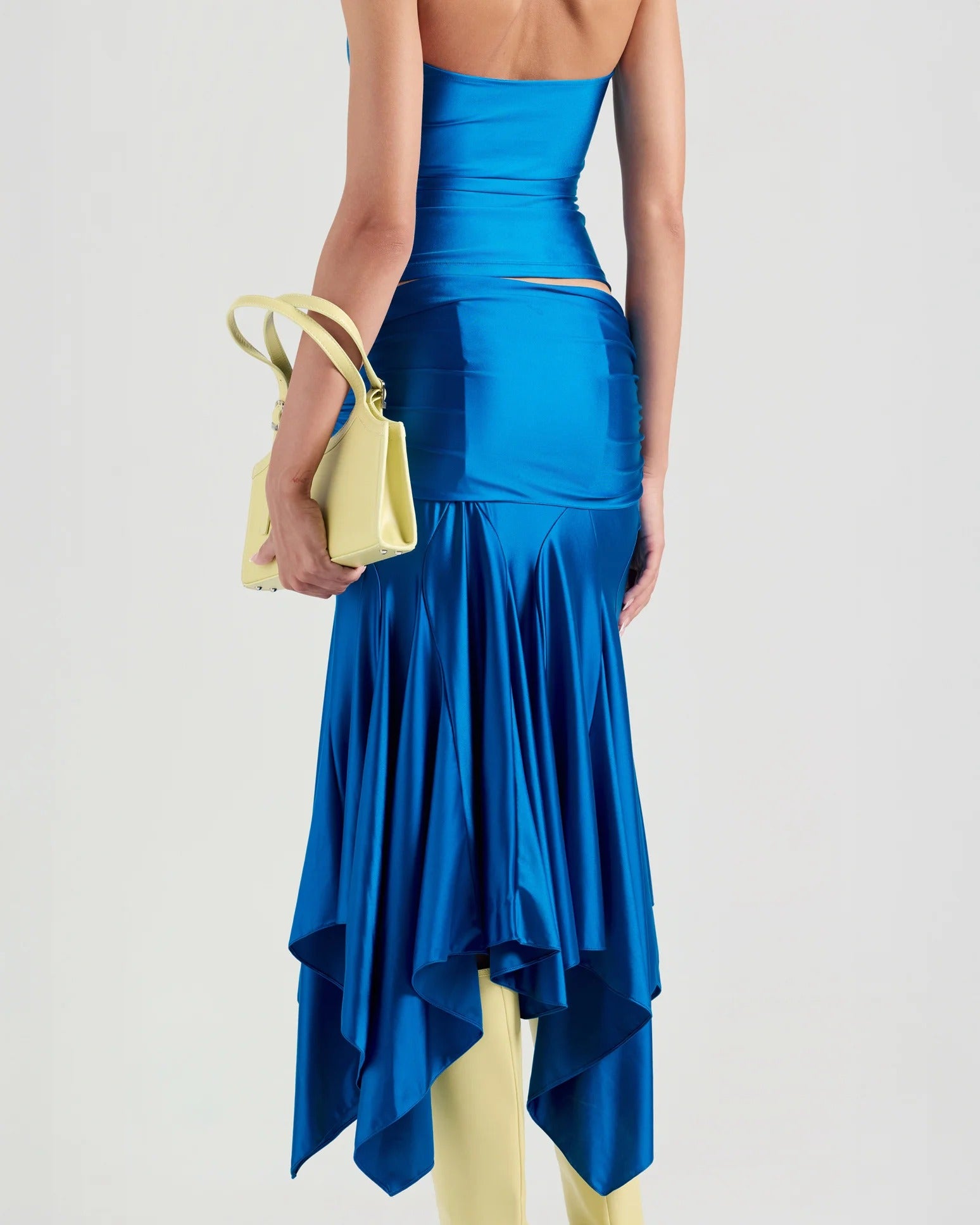 Undulate Ruffled Midi Skirt