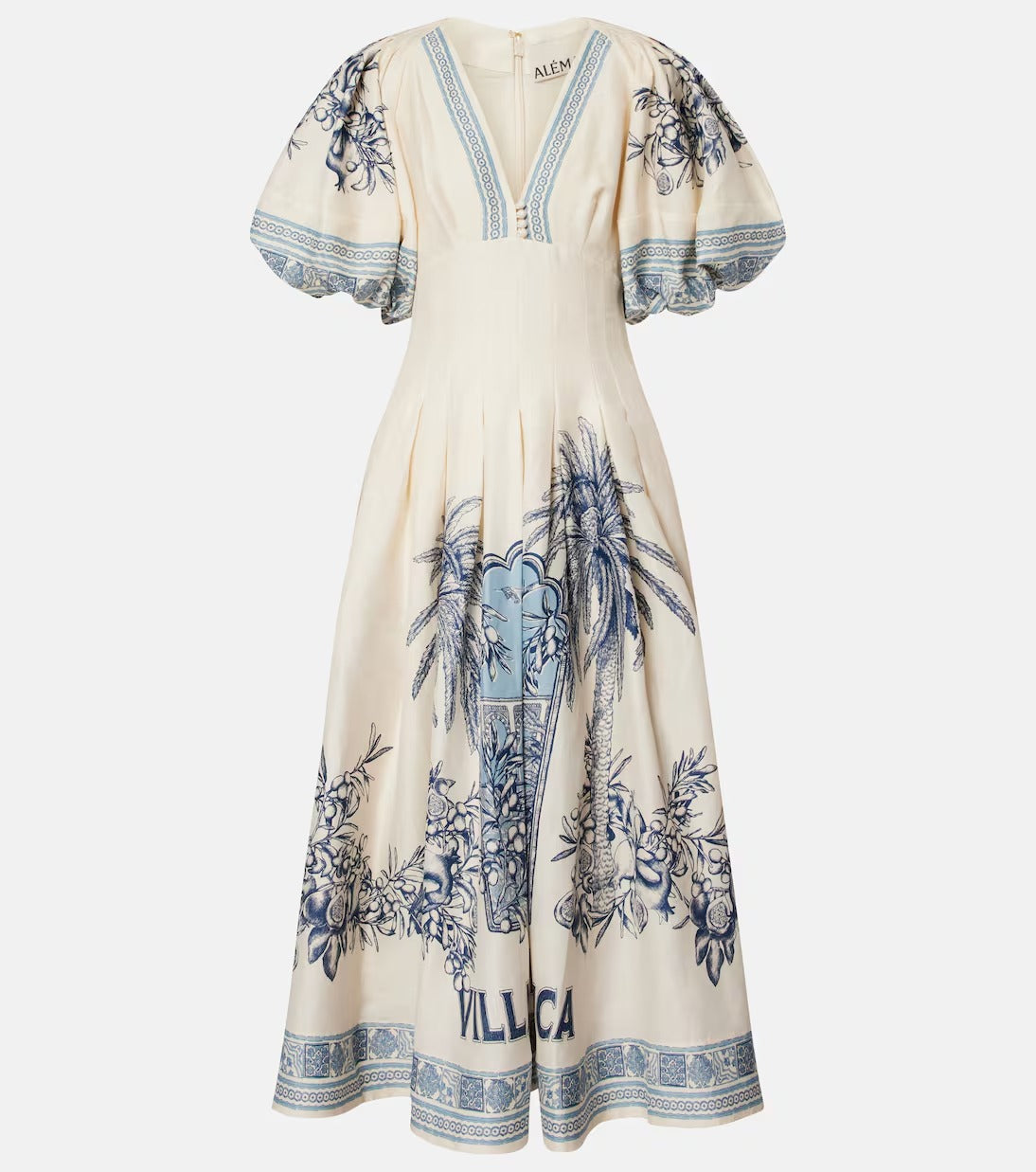 Villa Romantica Linen-Blend Maxi Dress
