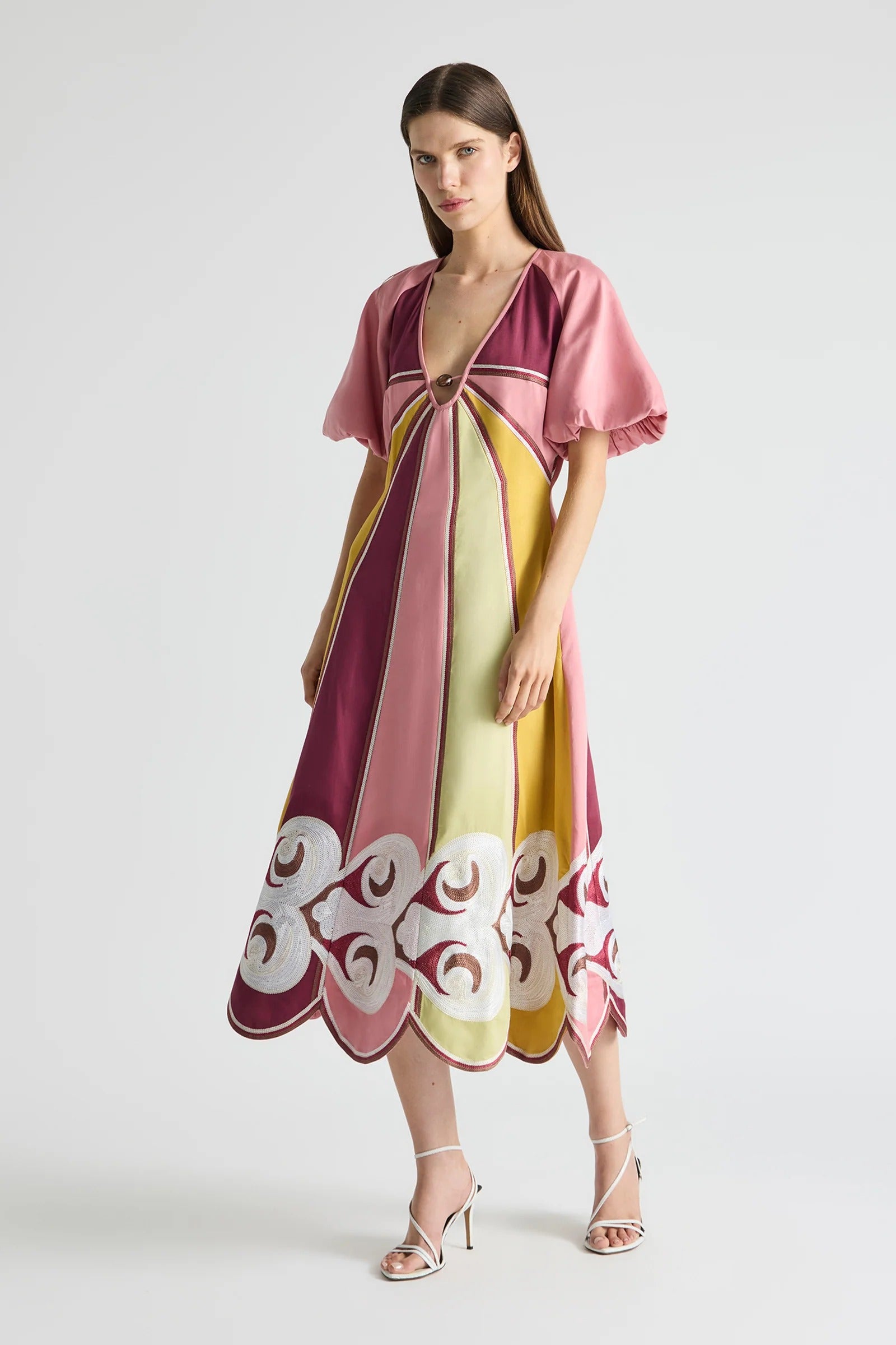 Twin Rivers Curve Panel Maxi Dress