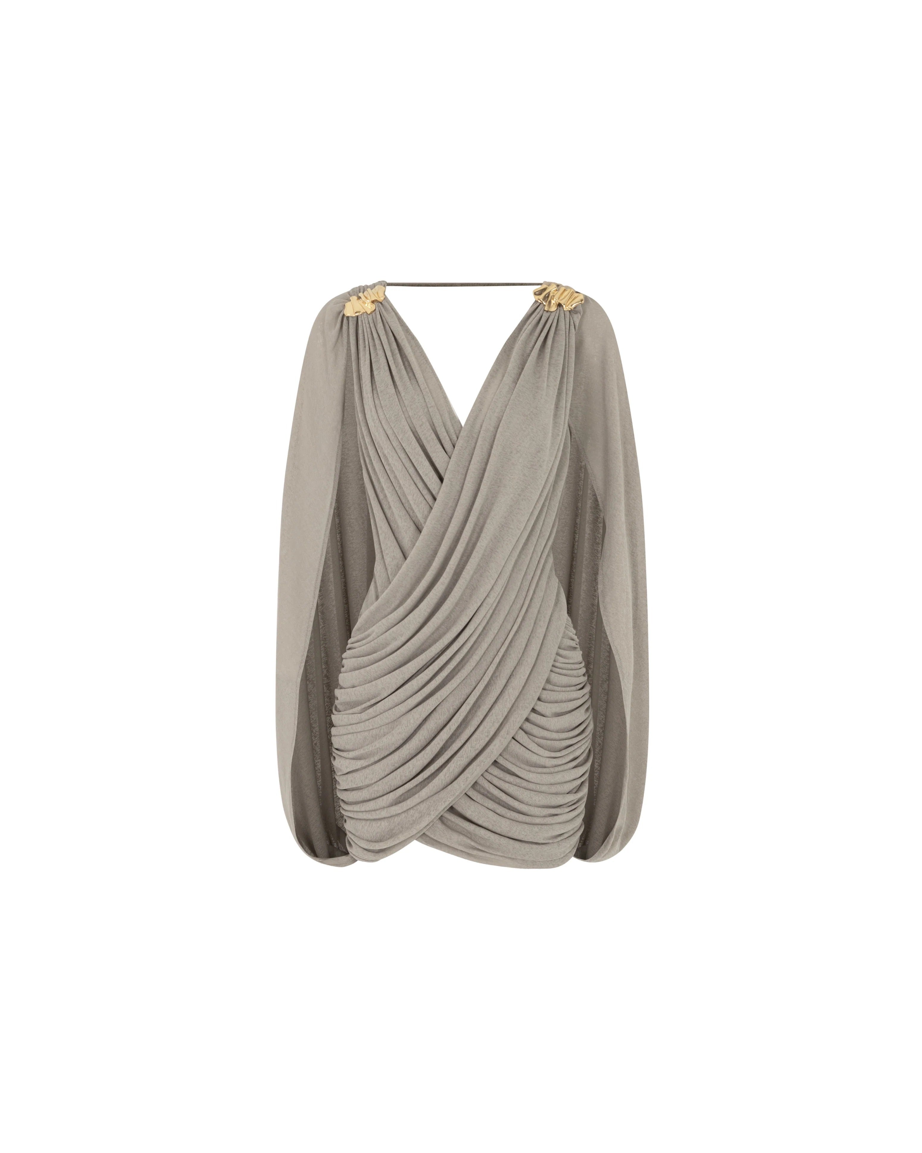 Draped Cape Dress