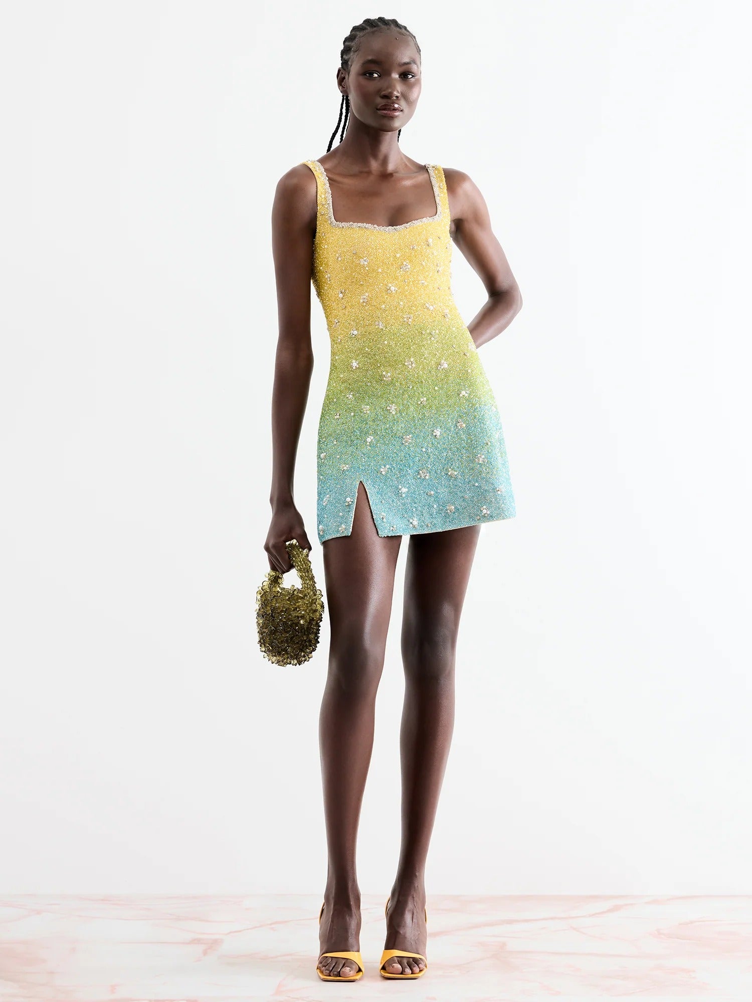 Tropical Gradient Mini Dress