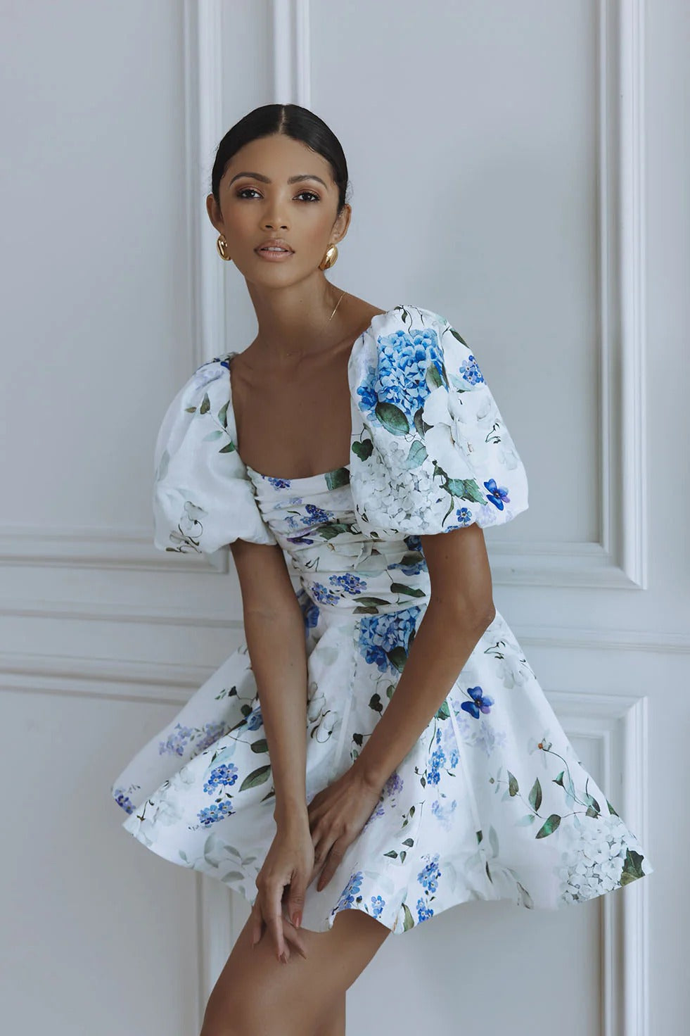 Bleu Mimi linen mini dress