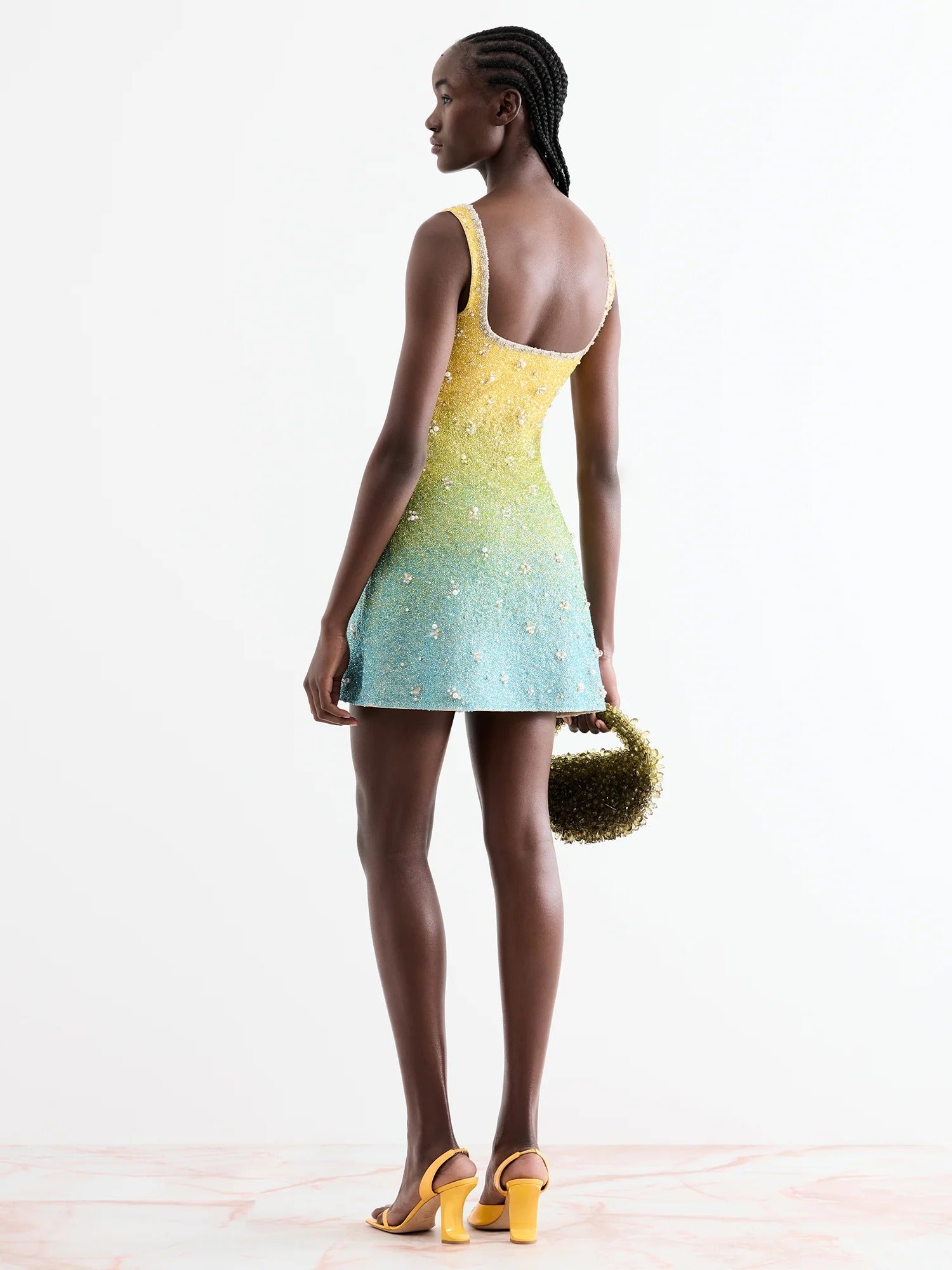 Tropical Gradient Mini Dress