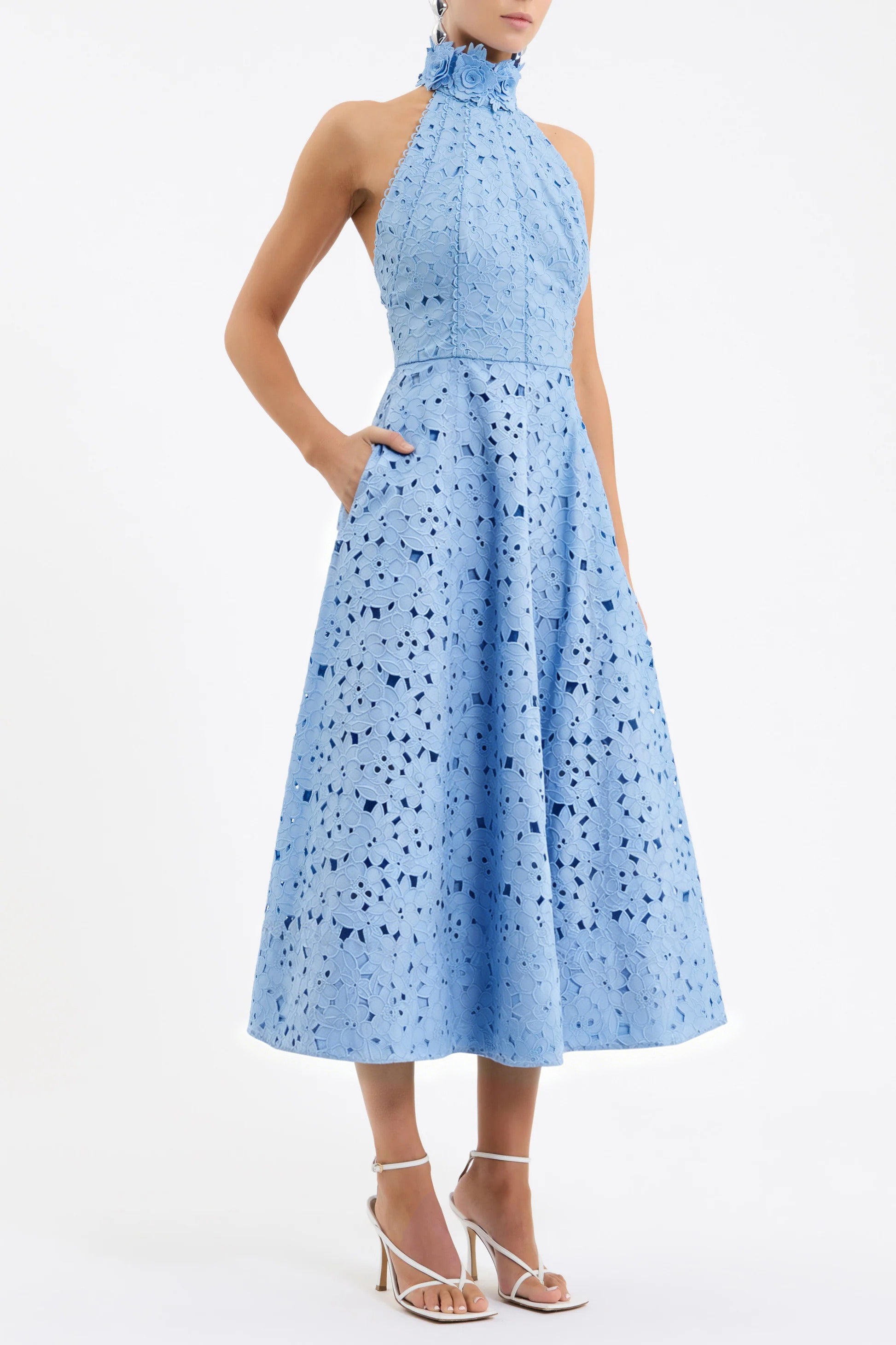 Nuvola Halter Midi Dress