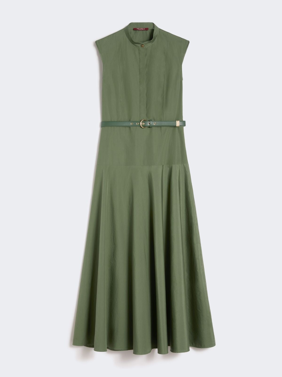 Cotton poplin circle dress Kaki